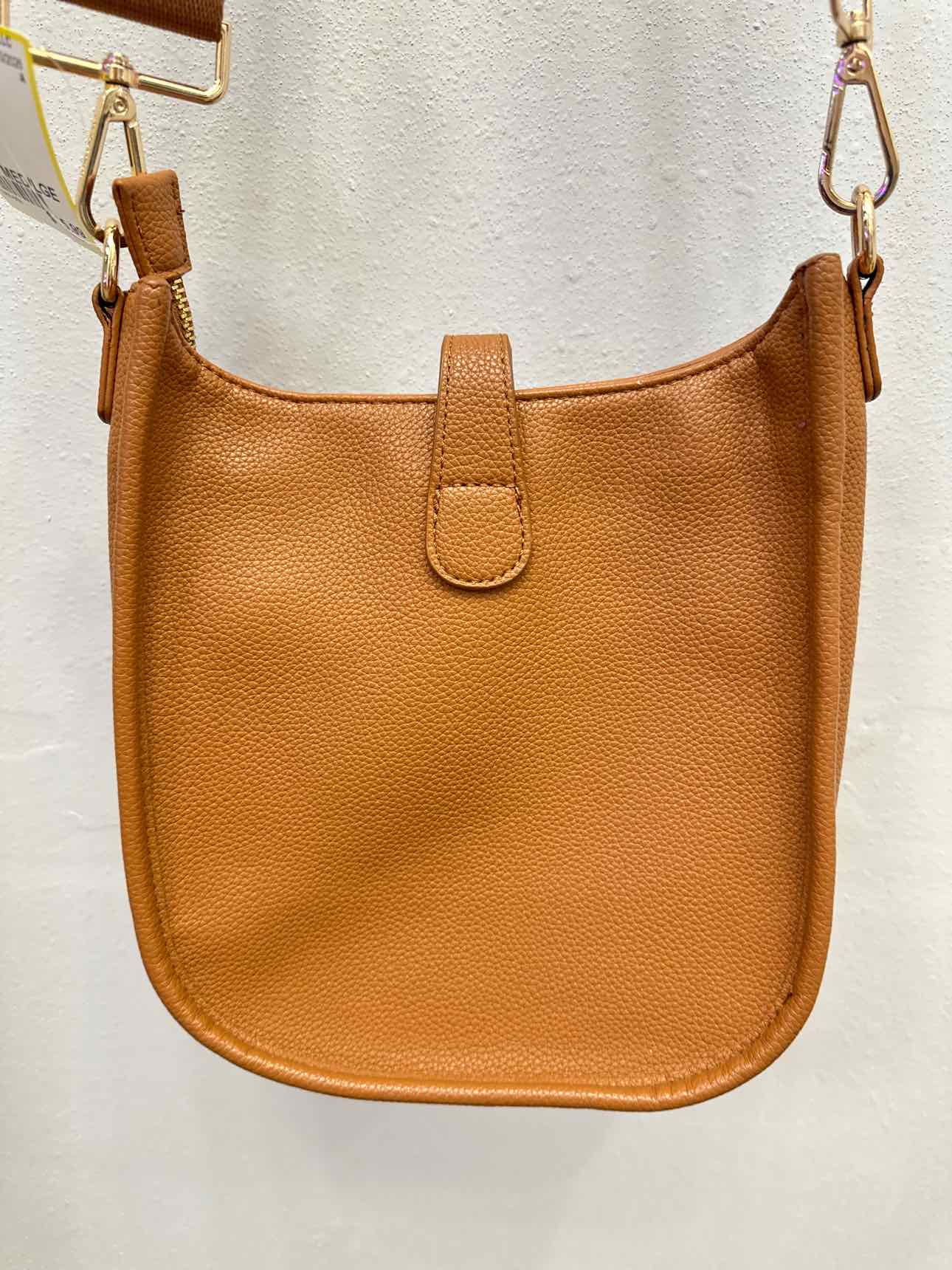 Caramel Brown Faux Vegan Leathre Crossbody Handbags
