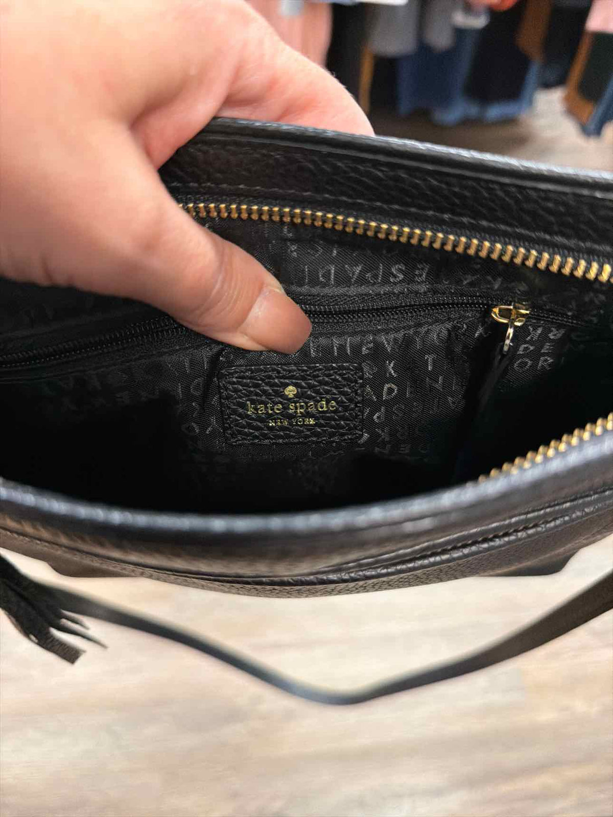 Kate Spade Black Chester Street Dessi Crossbody Pebbled Leather Handbag