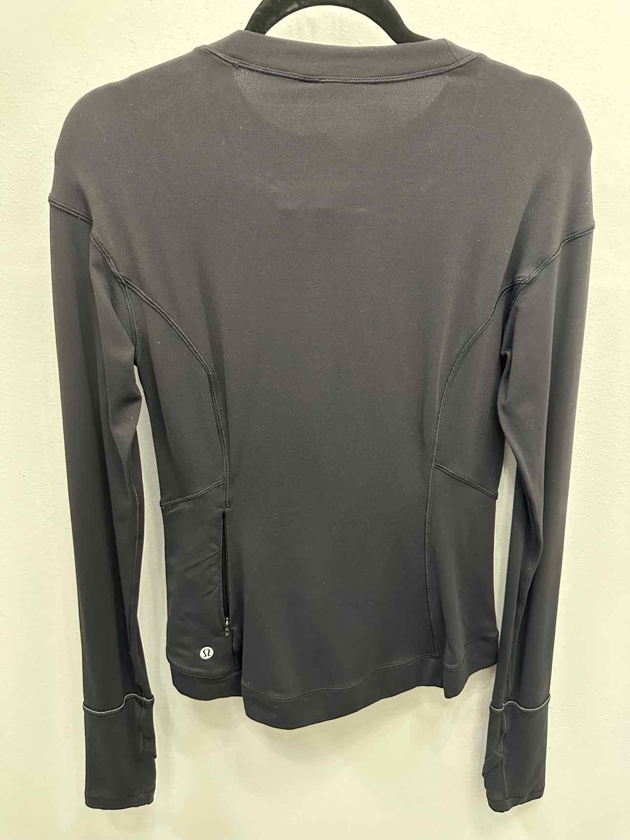 Lululemon It's Rulu Long Sleeve Crisscross Hem Thumbholes Size 4 Black Top