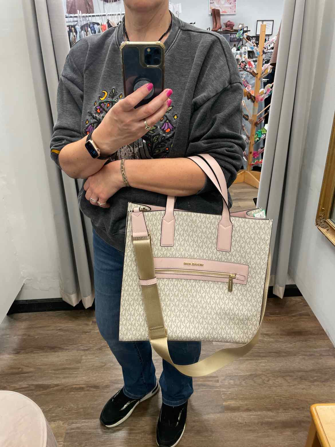 Michael Kors Kenly Large North-South Coated Canvas Tote Bag