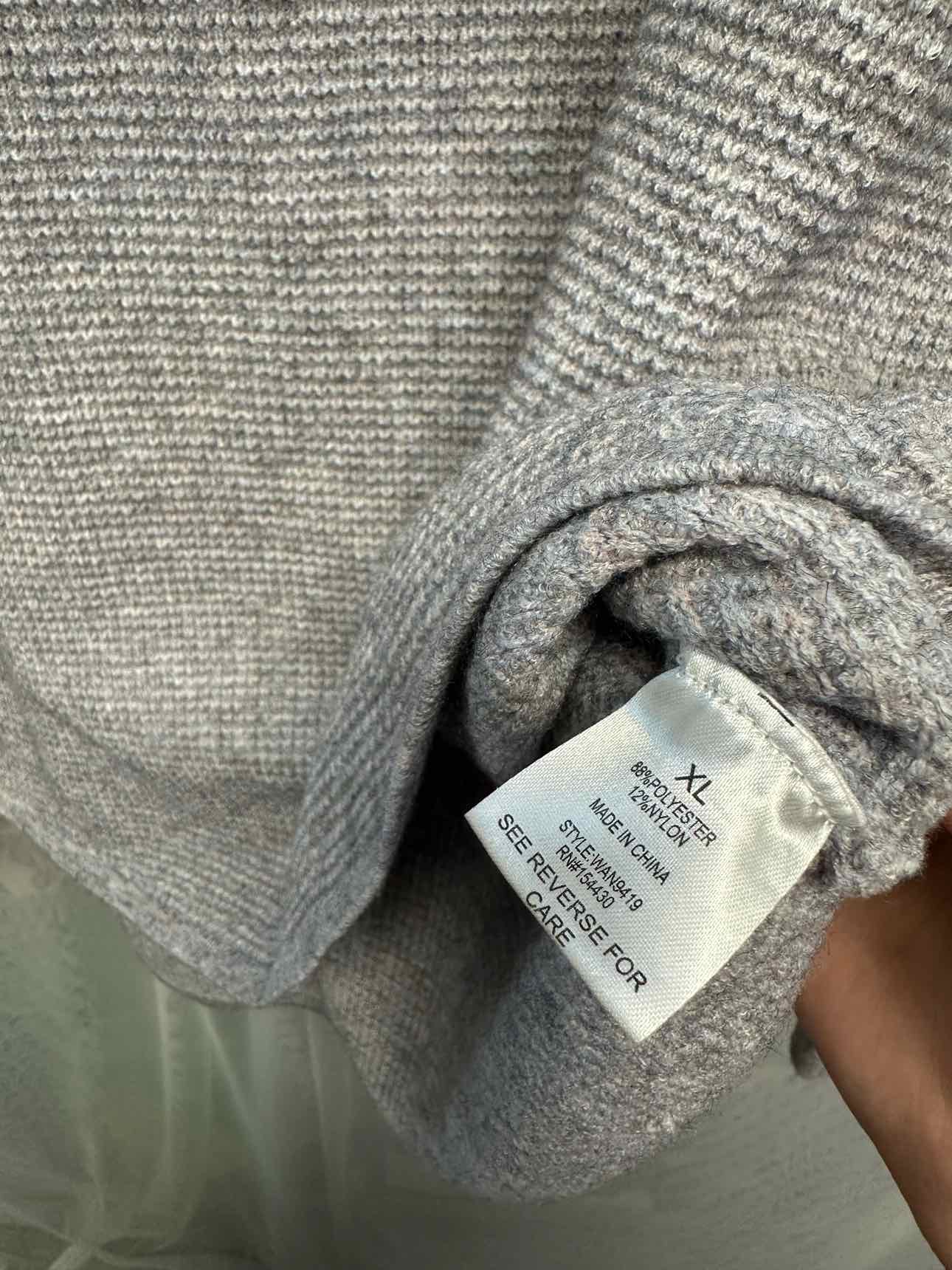 Wantable NEW NWT Thumbhole Sweater Pullover Waffle Knit Size XL Grey Top