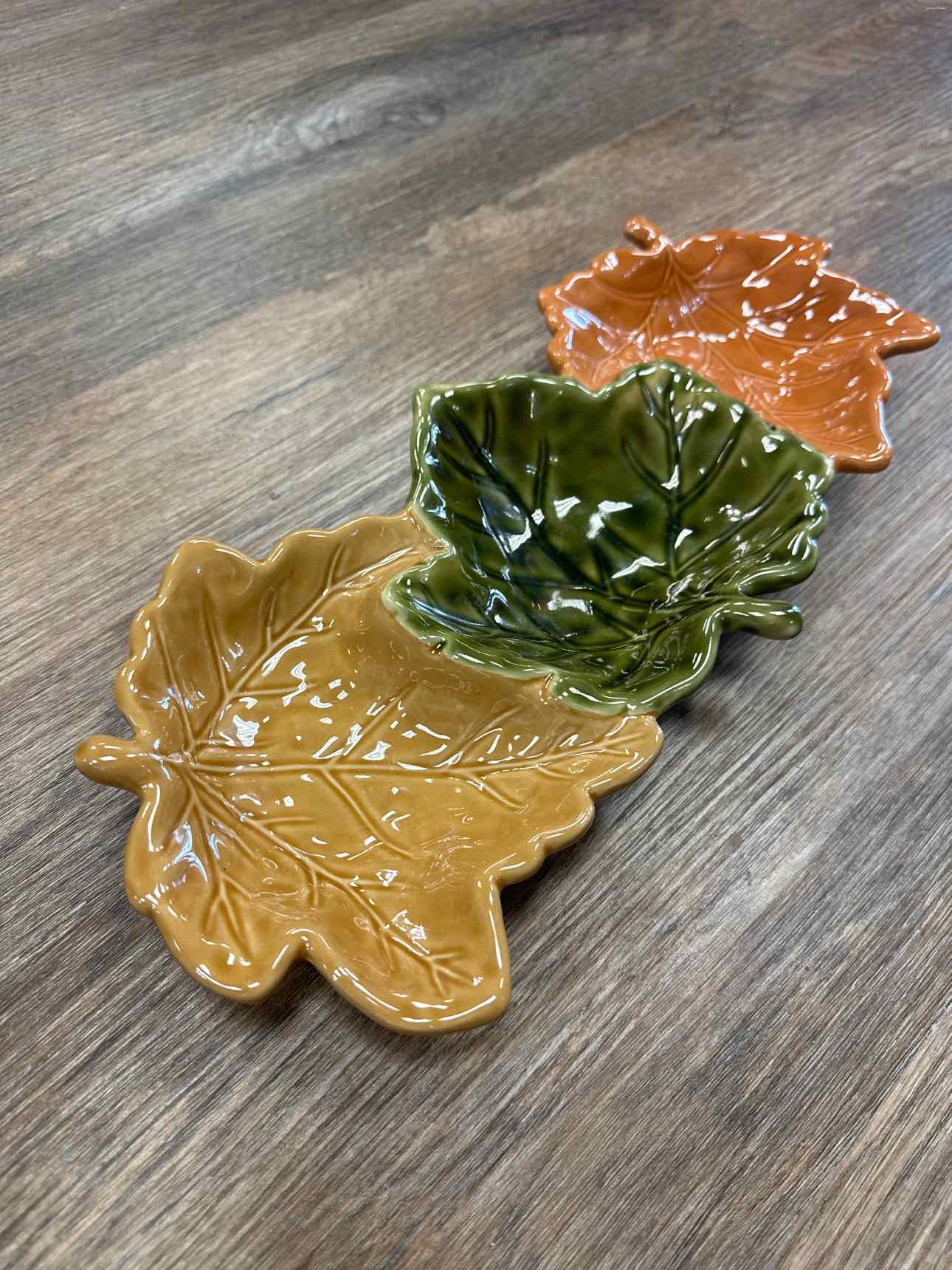 Harvest Leaves Ceramic Dish Home Decor