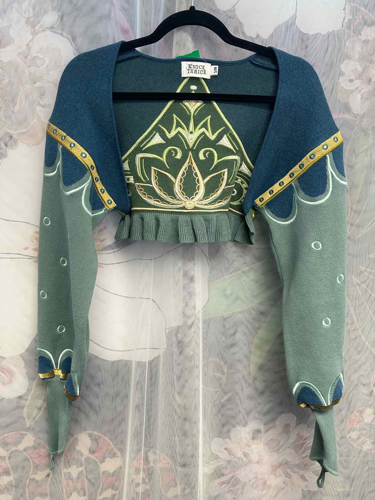 Knock Thrice Size S/M Blue/Green Cardigan