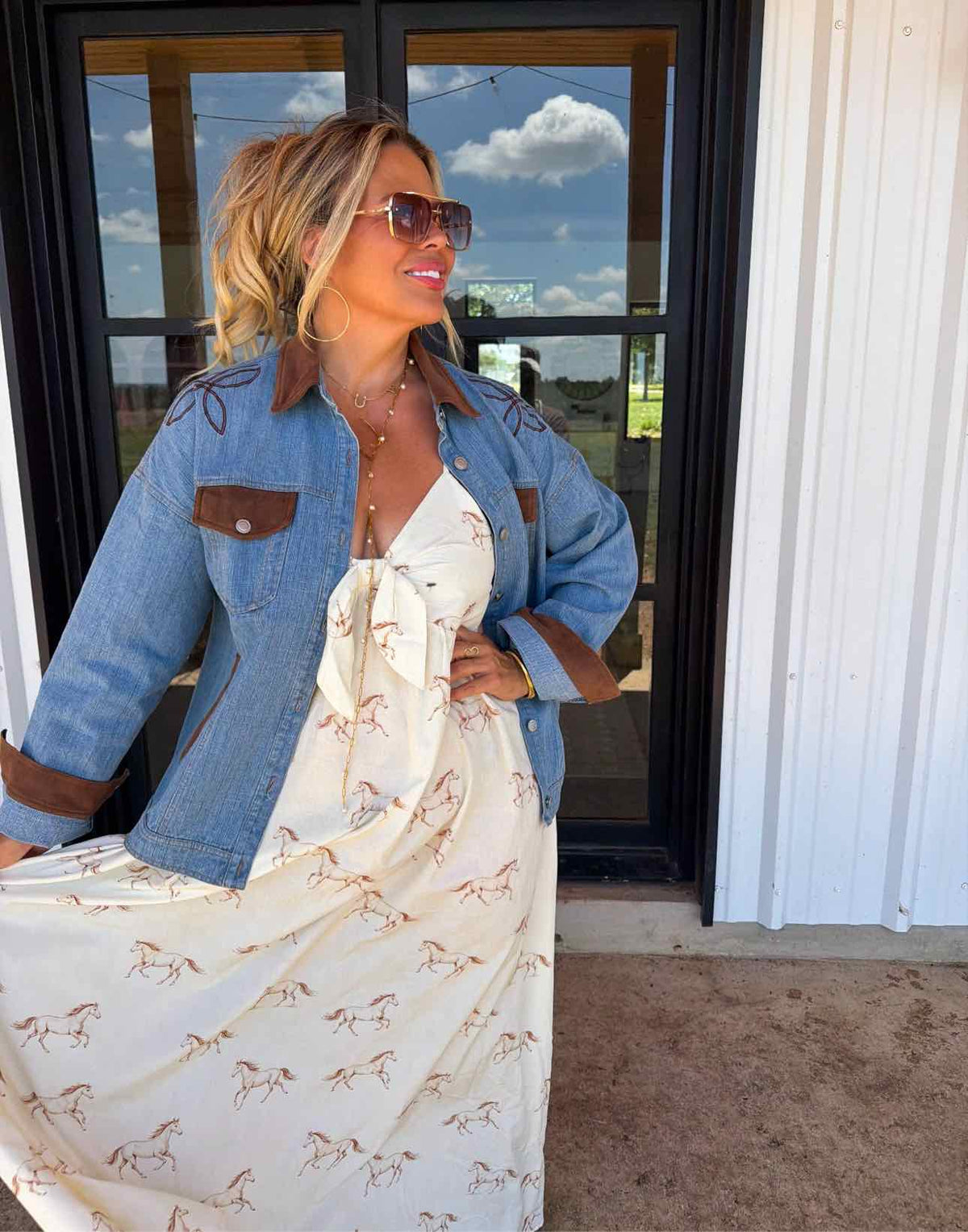 Country Western Charm Maxi Dress