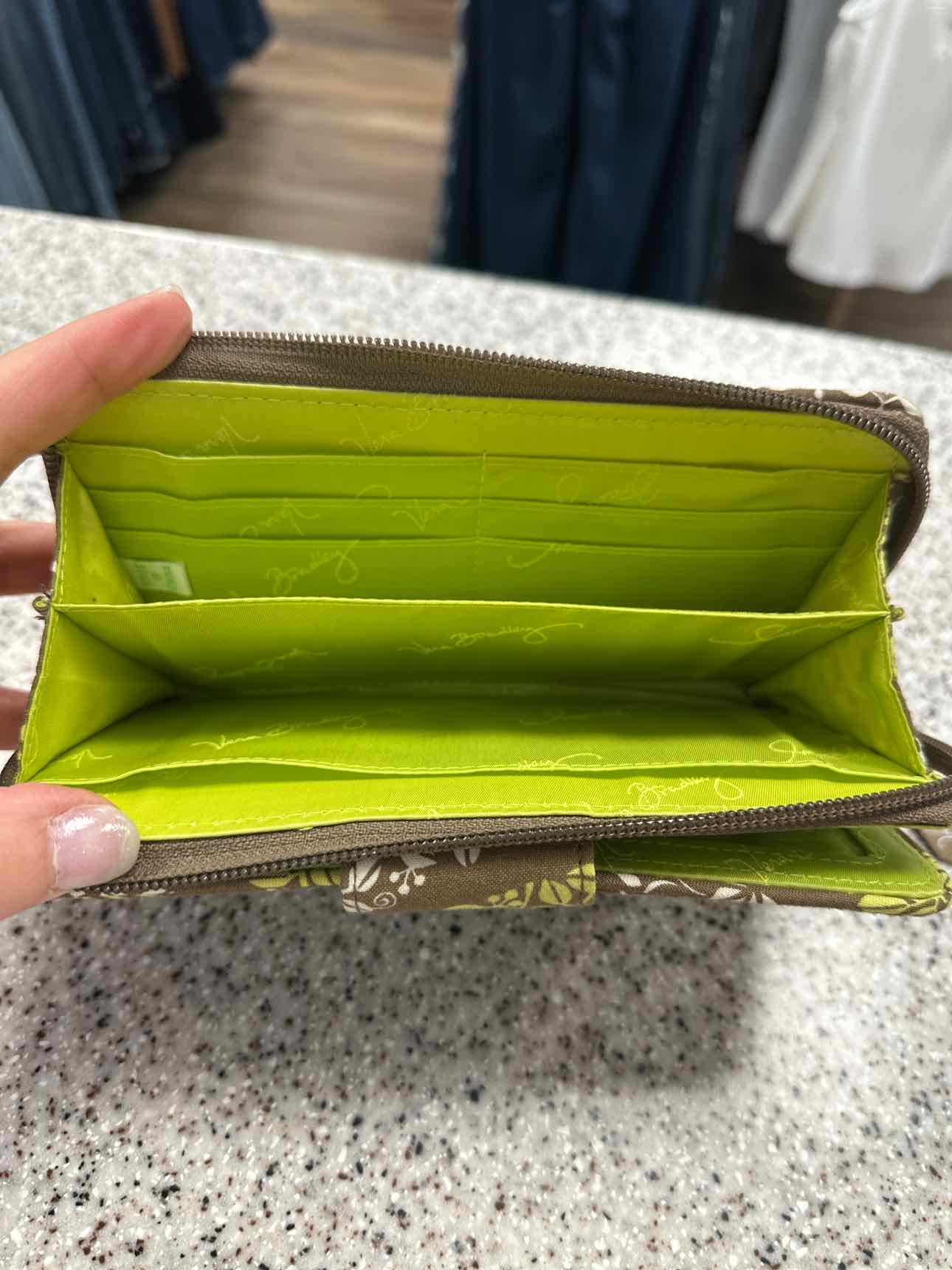 Vera Bradley Size Large Lime Green Wallet