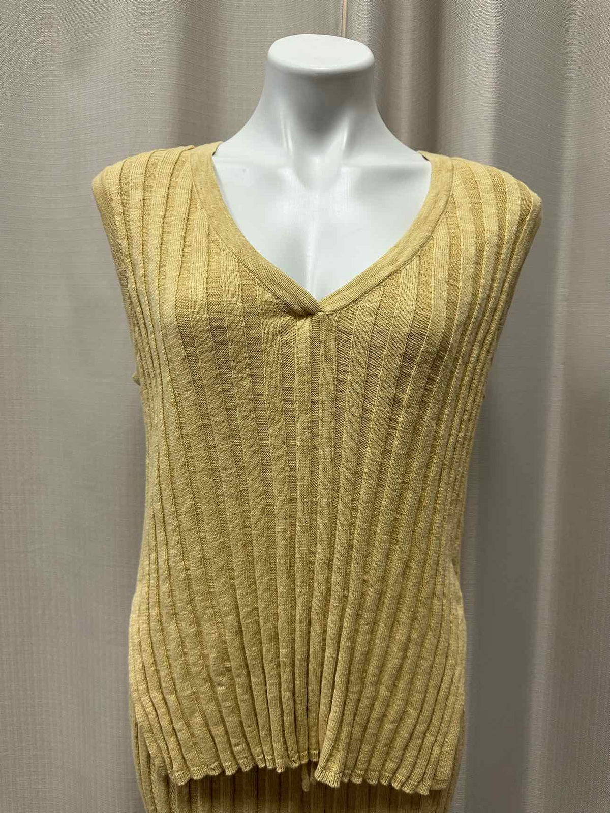 FP Beach Veda Skirt Set Ribbed Stretch V-Neck Maxi Size XS Yellow Set