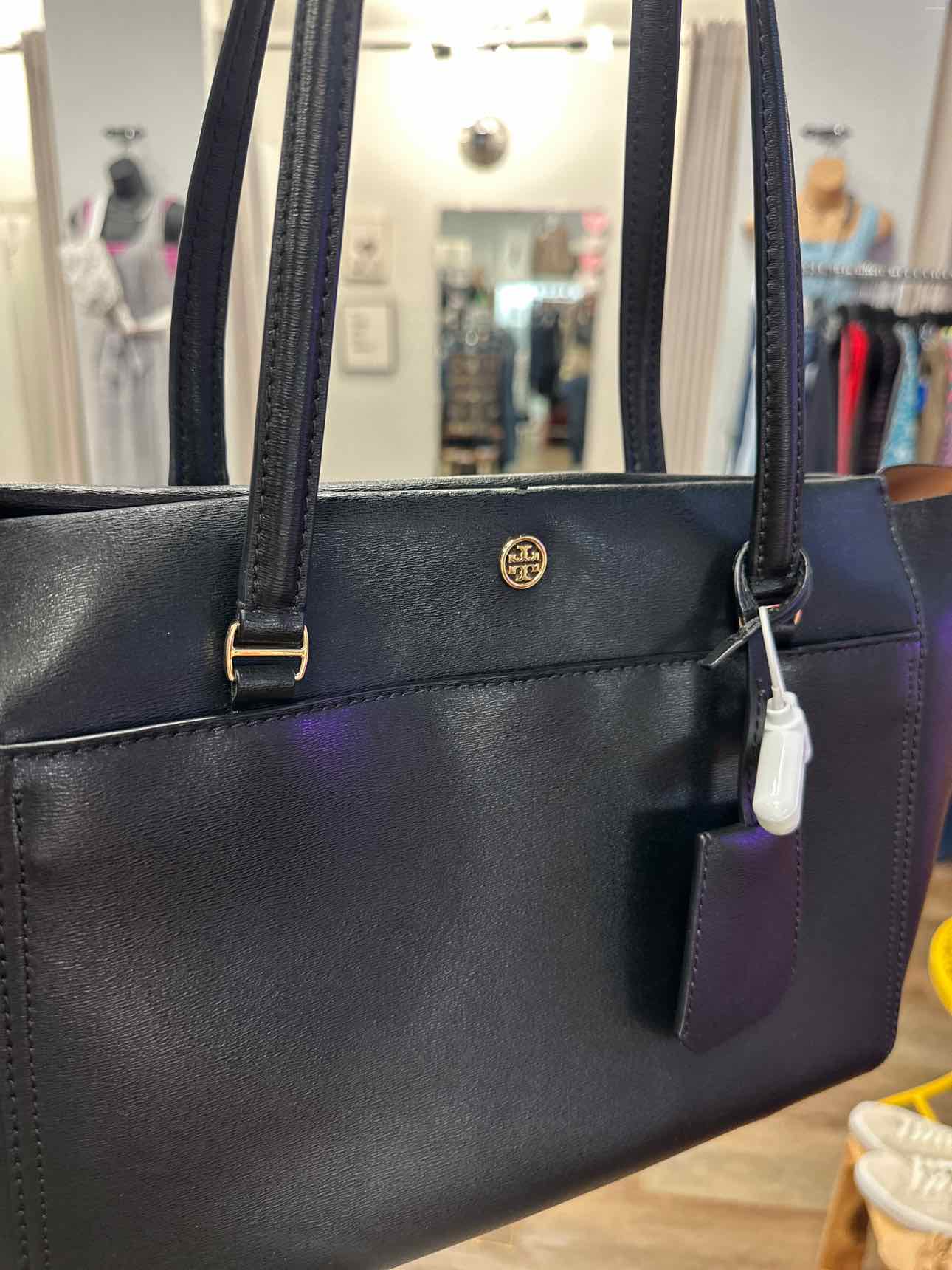Tory Burch Black Leather Shoulder Handbag