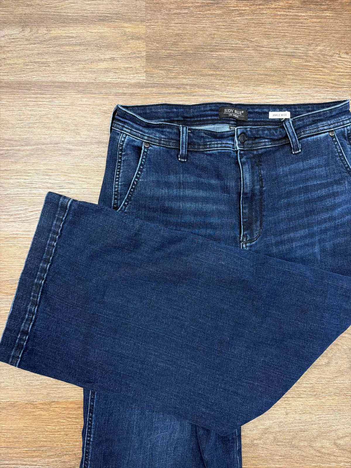 Judy Blue Size 13 Ankle Wide Leg Denim Dark Wash Jeans