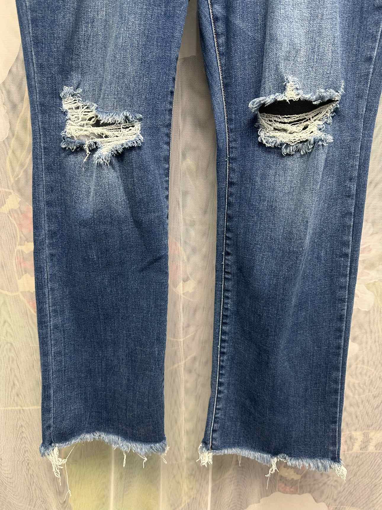 Judy Blue Distressed Raw Hem Straight Fit Size 18W Denim Jeans