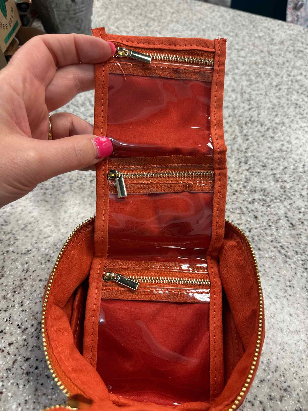 A New Day Burnt Orange Soft Travel Jewelry Case NEW NWT