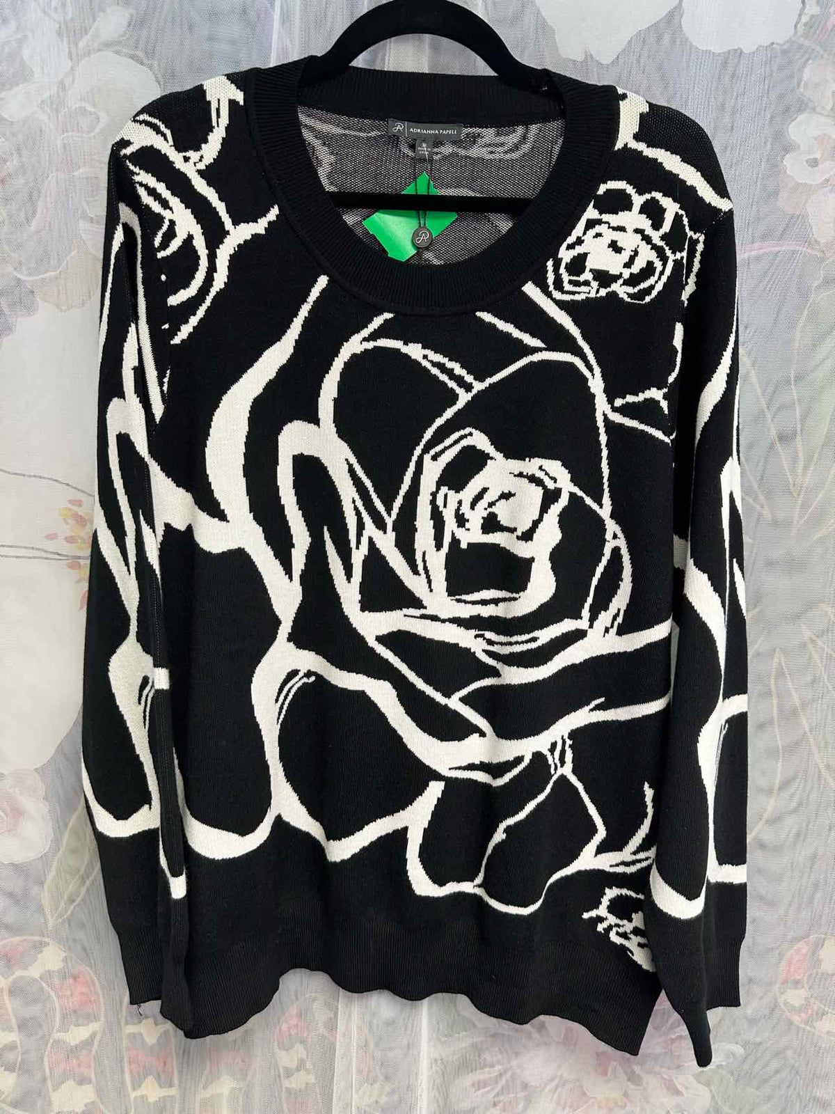 Adrianna Papell Size 3X Black/white Top