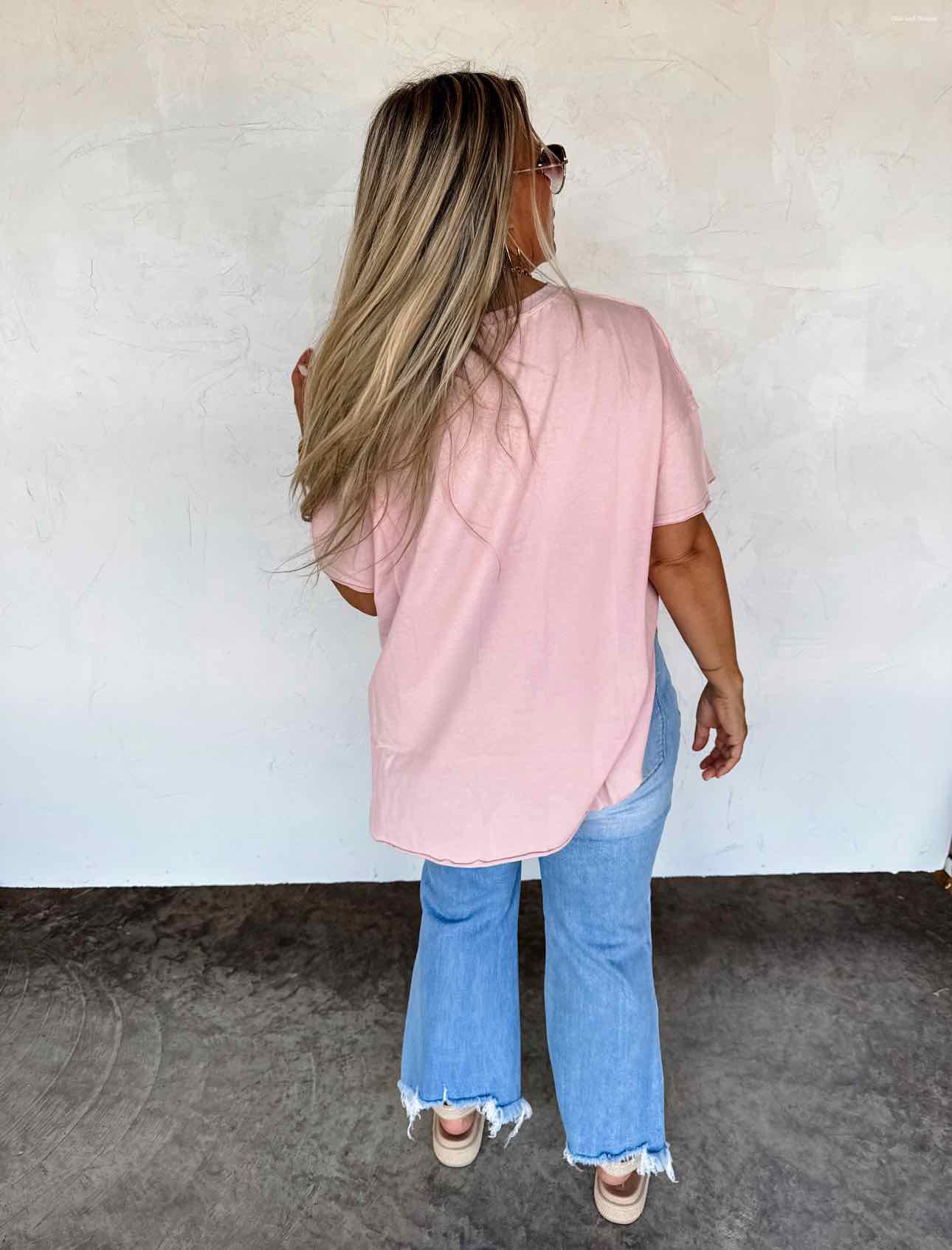 Joey Washed Boyfriend Tee Cotton Tshirt Oversized Slouchy Top