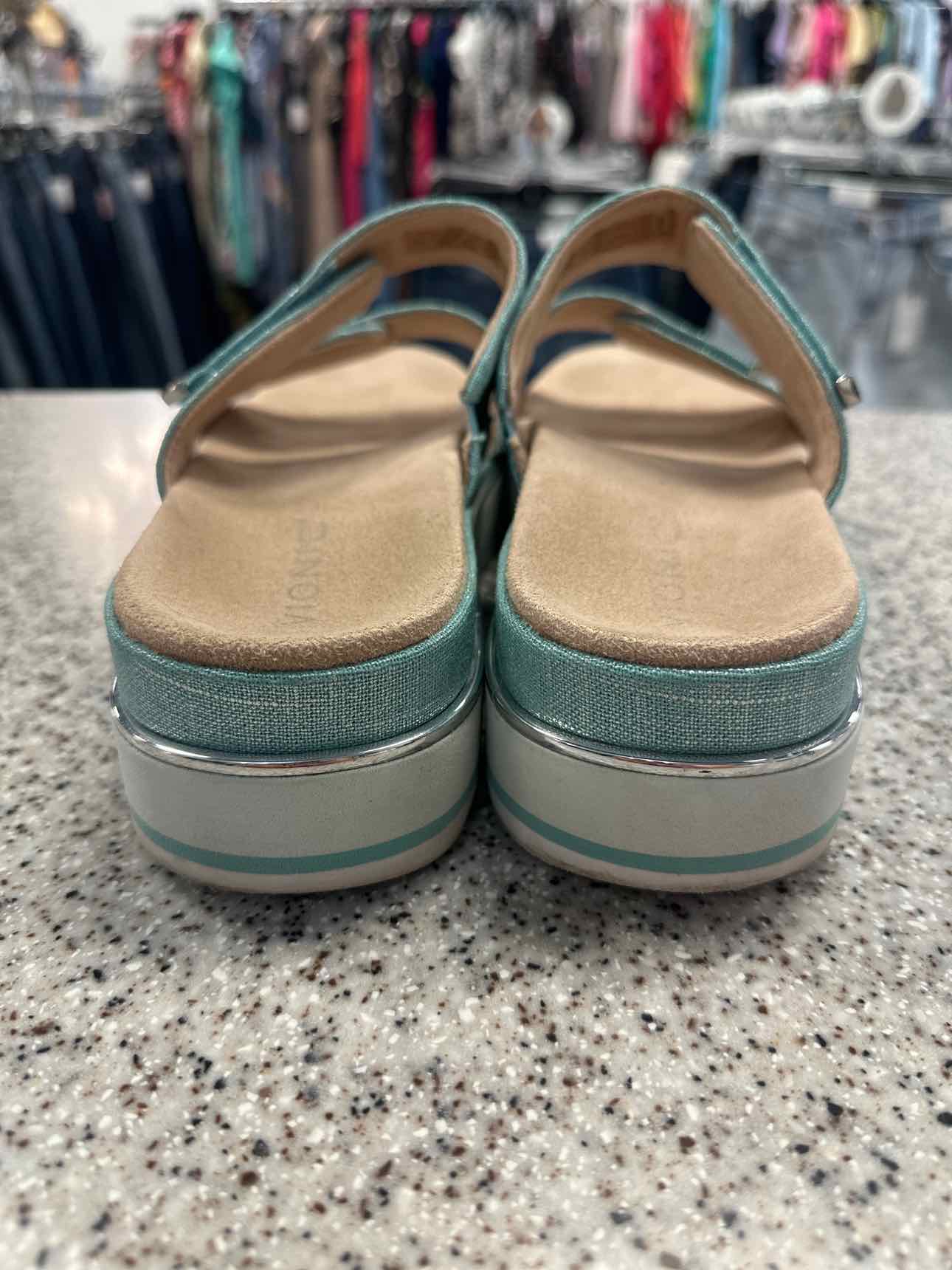 Vionic Size 10 Brandie Slide Platform Aqua Sandals