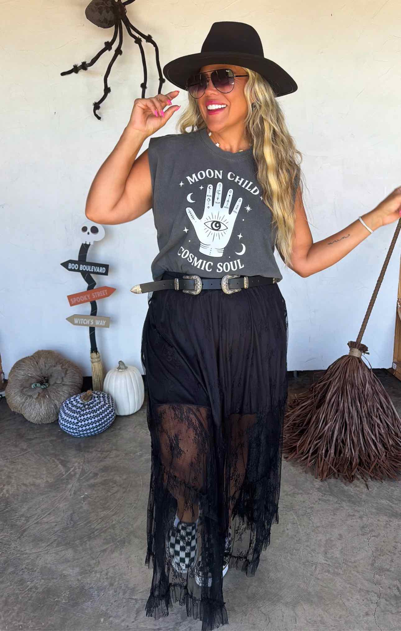 Moon Child Cosmic Soul Graphic Tee Tshirt Top