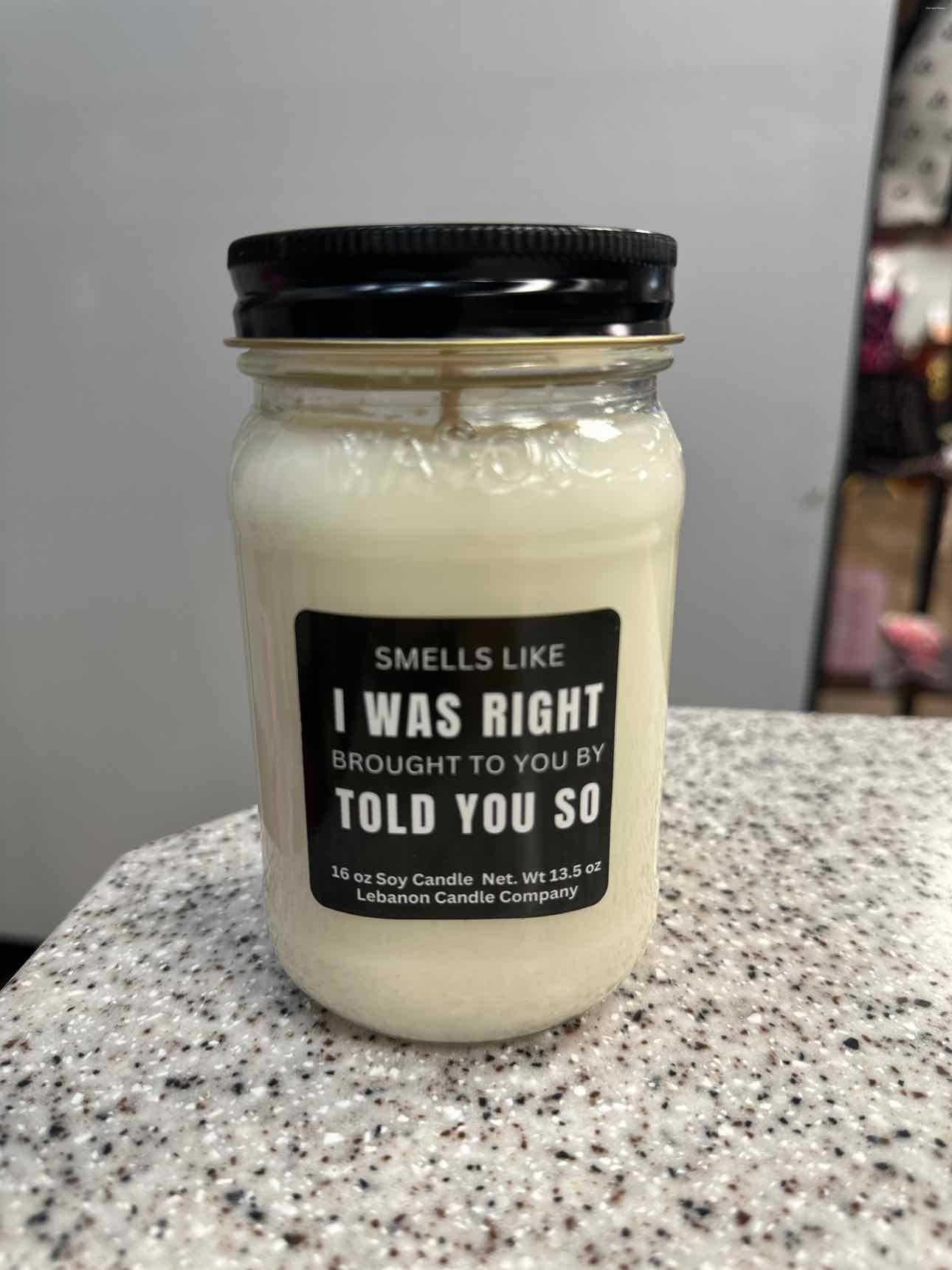 Lebanon Candle Co Size 13.5 oz 100% Soy Mason Jar Candle