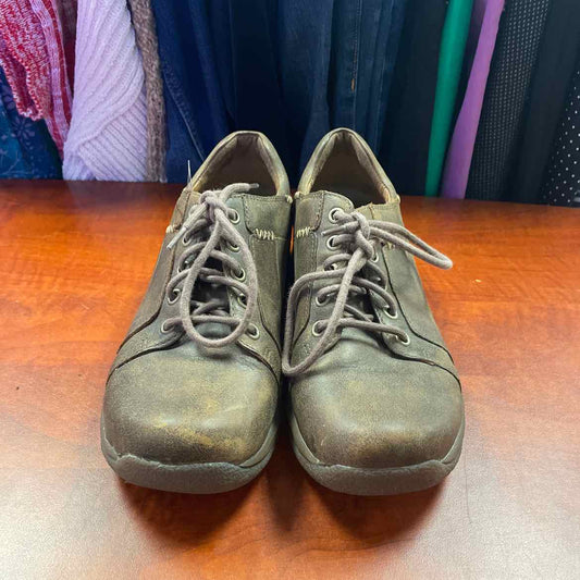 Dansko Krista Women Brown Oxford Lace Up Clog Shoes Size 39