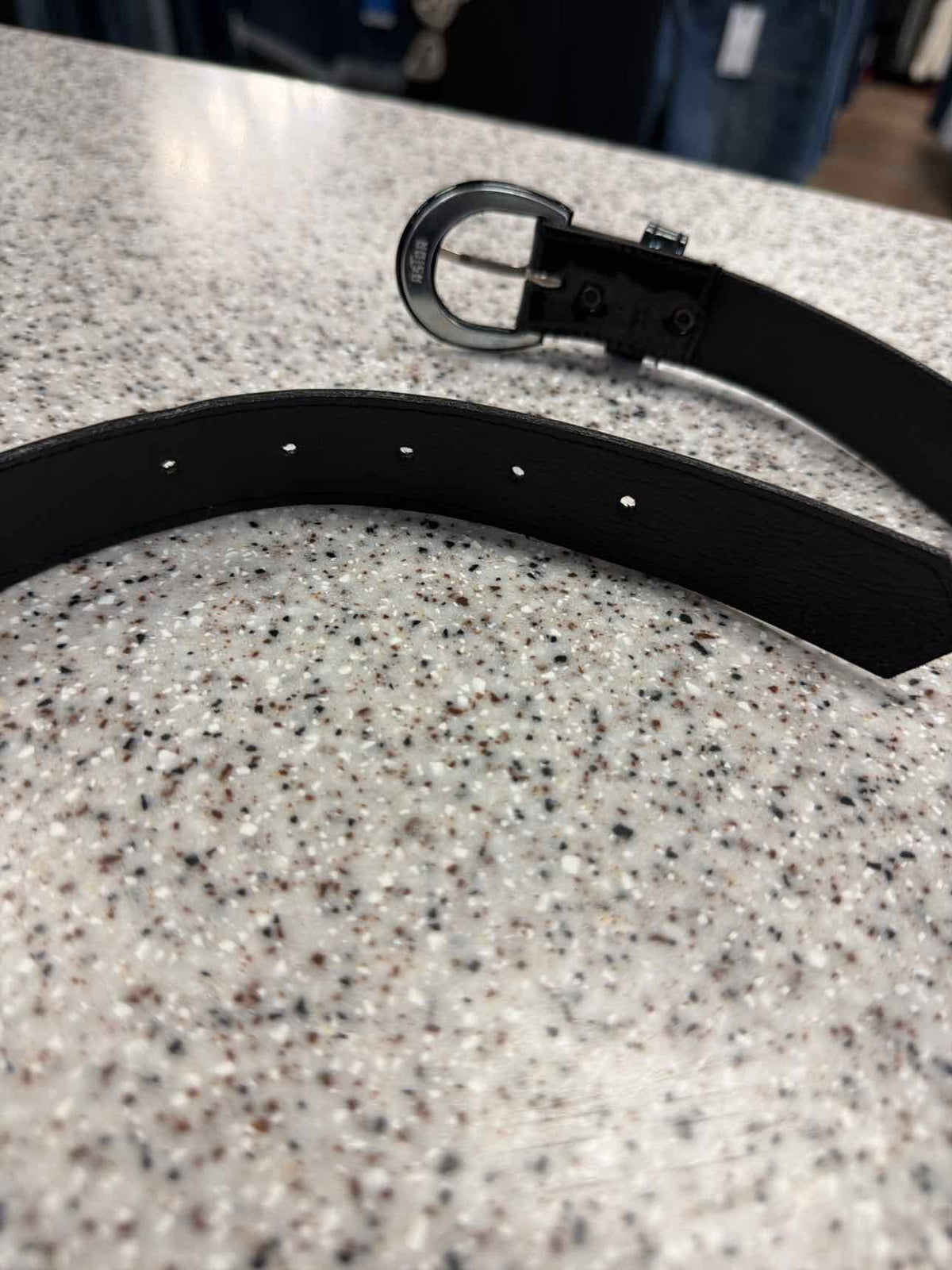 Astor Size 14 Black Patent Leather Belt