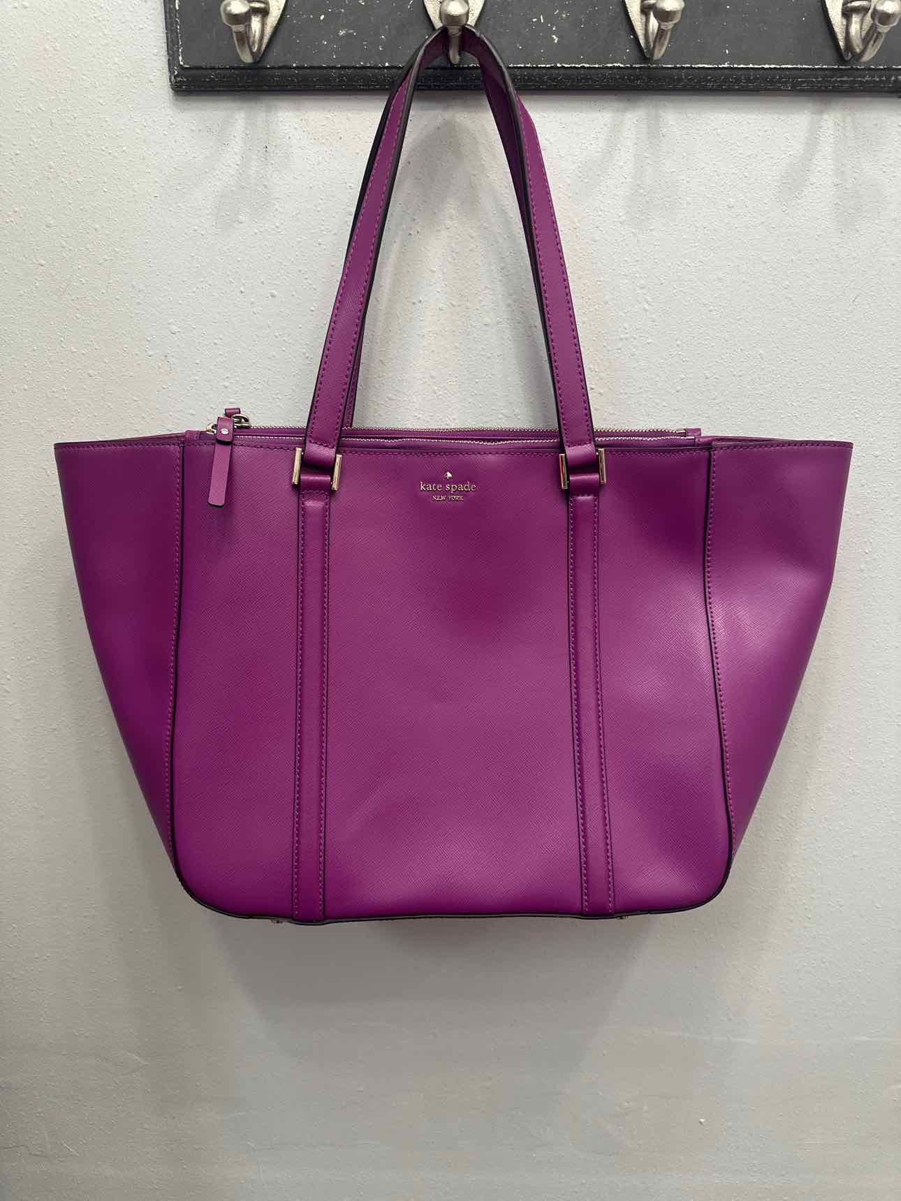 Kate Spade Newbury Lane Briar Saffiano Leather Tote Purple Handbag