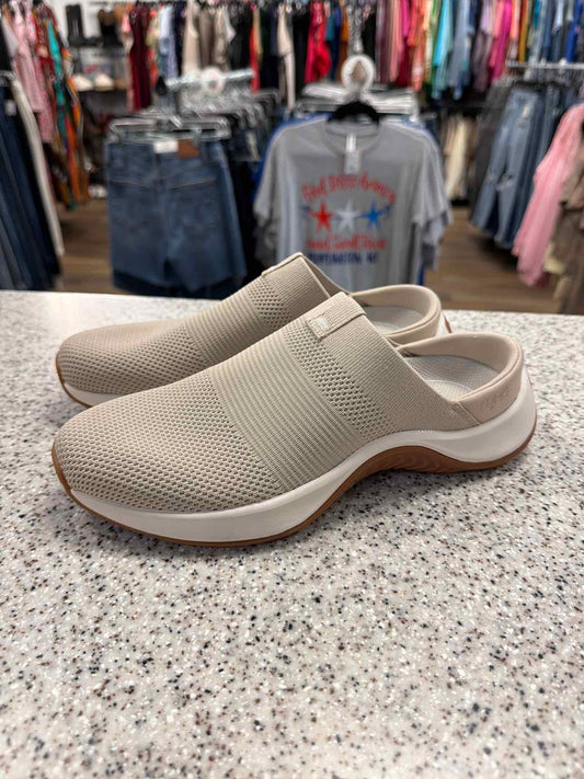 Ryka Size 7 NEW Women's Encore Knit Slip On Mules Sneaker Tan Shoes
