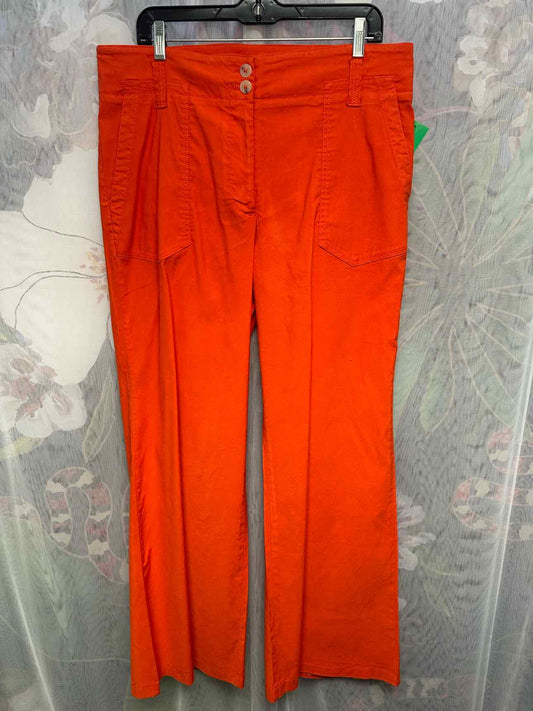 Maeve The Naomi Double Button Lightweight Flare Size 16 Orange Pants