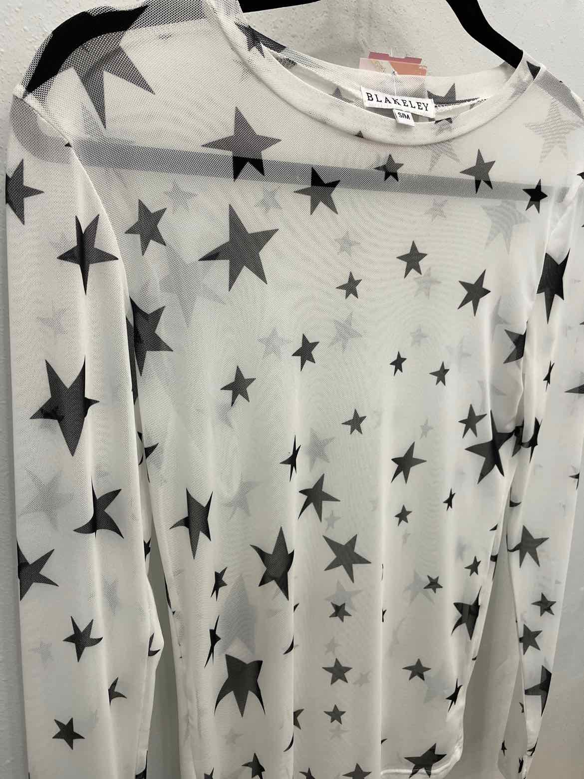 Dress It Up Star Long Sleeve Mesh Top