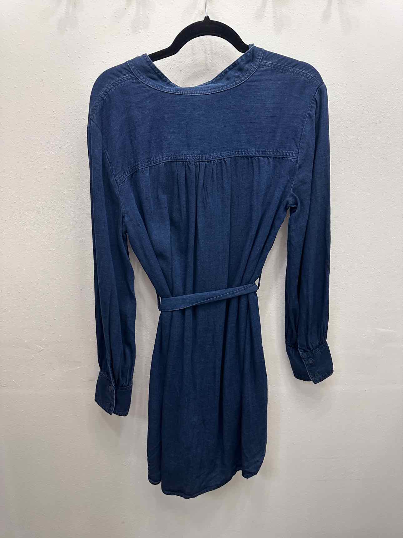 Banana Republic Size Small Blue Denim Long Sleeve Shirt Dress