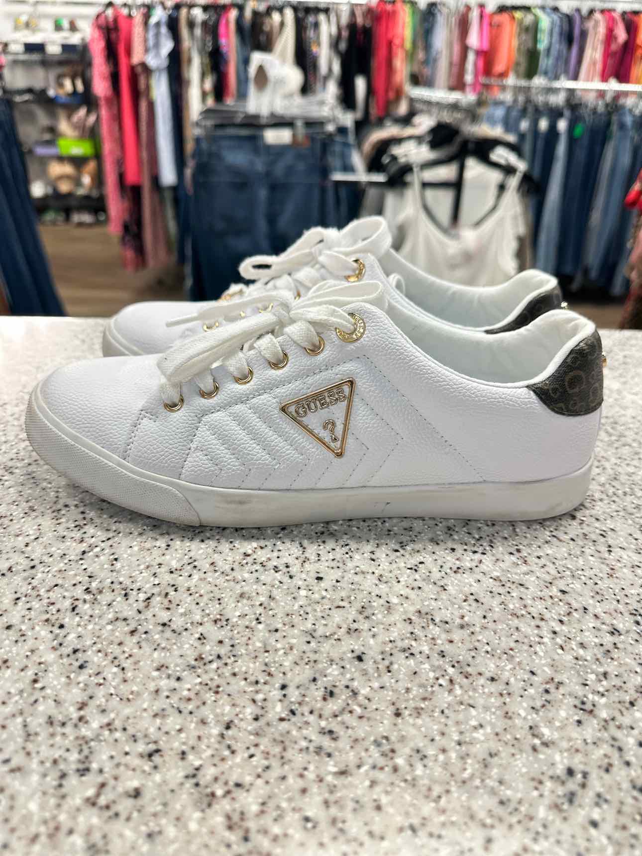 Guess Size 9 White Shoes