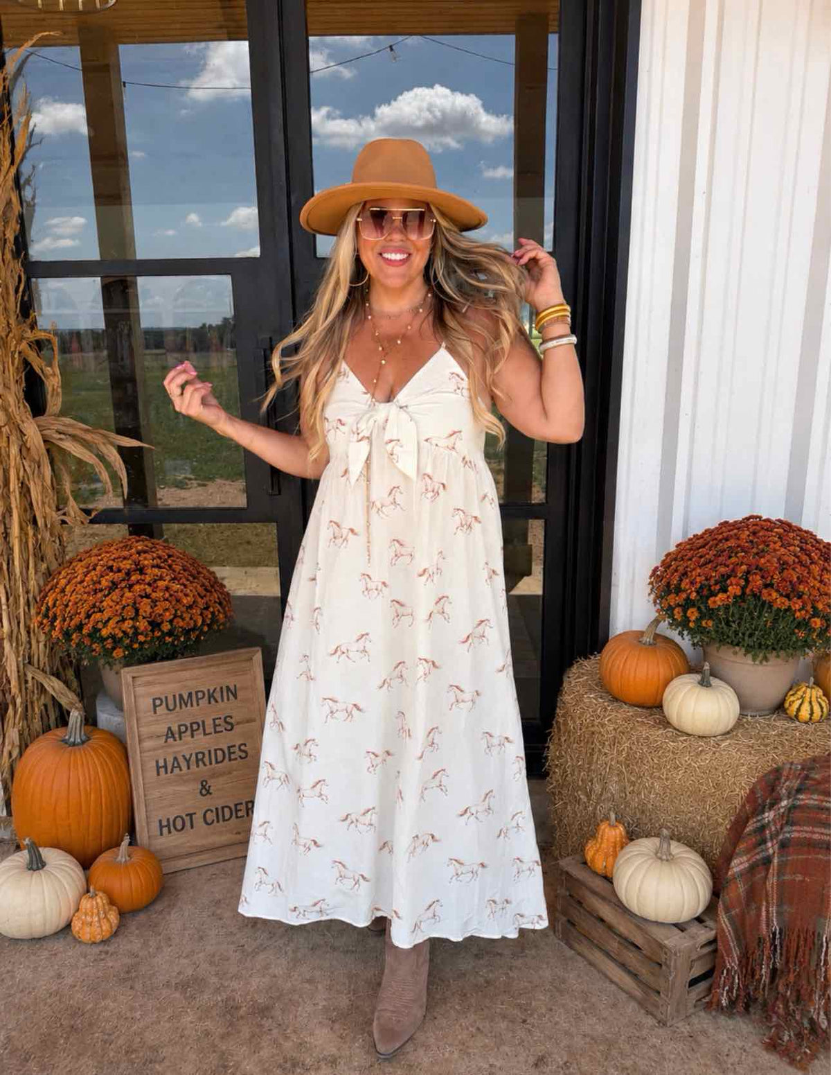 Country Western Charm Maxi Dress