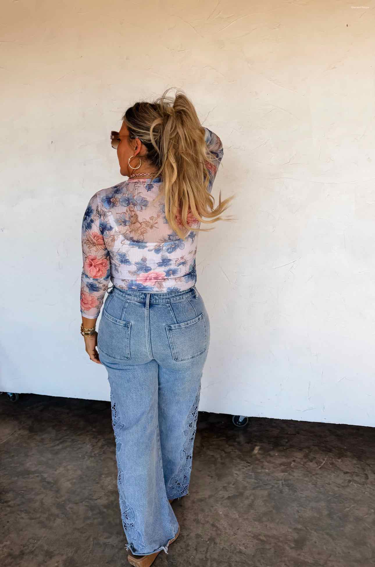 Spring Dress It Up Mesh Long Sleeve Top