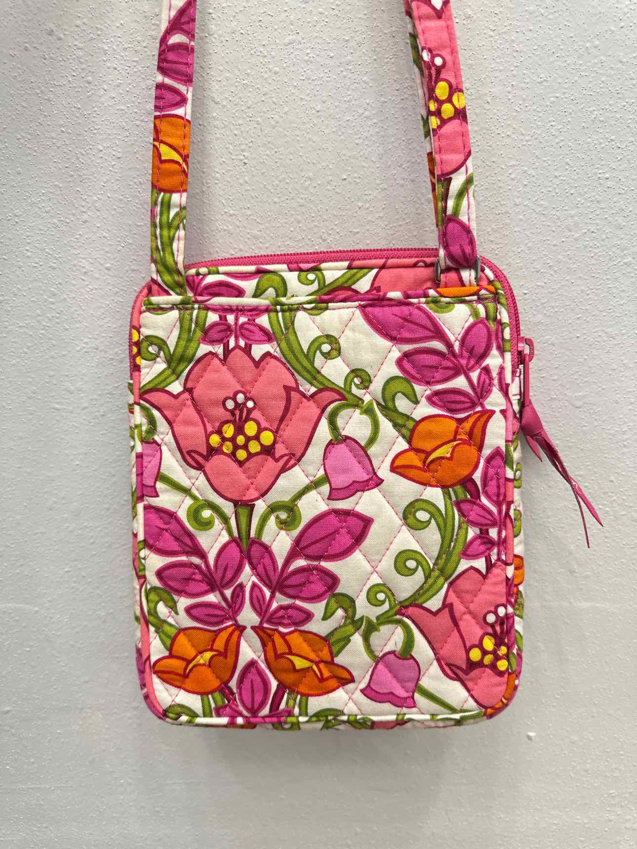 Vera Bradley Pink Lilli Bell Floral Slim Crossbody Handbags