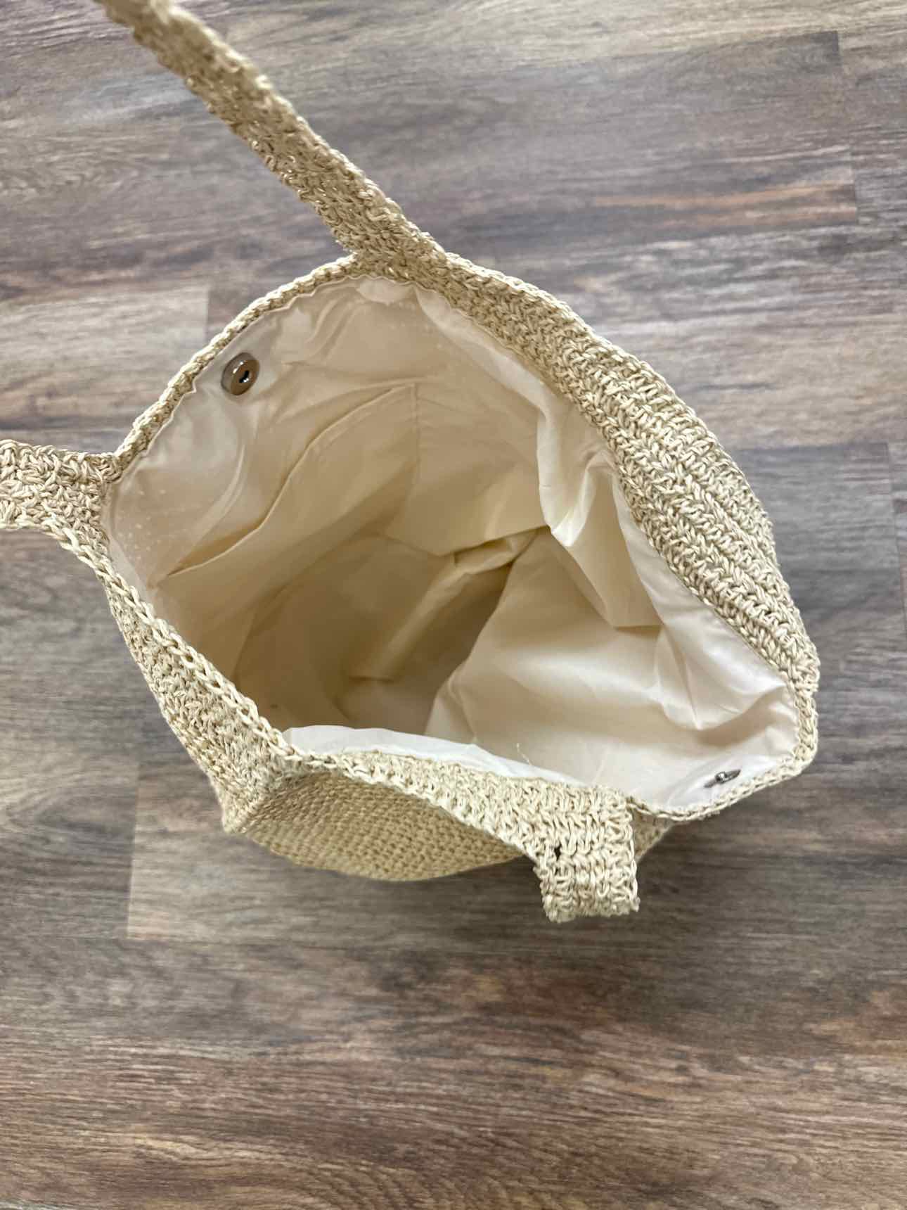 Round Bottom Woven Straw Tote Bag Handbags