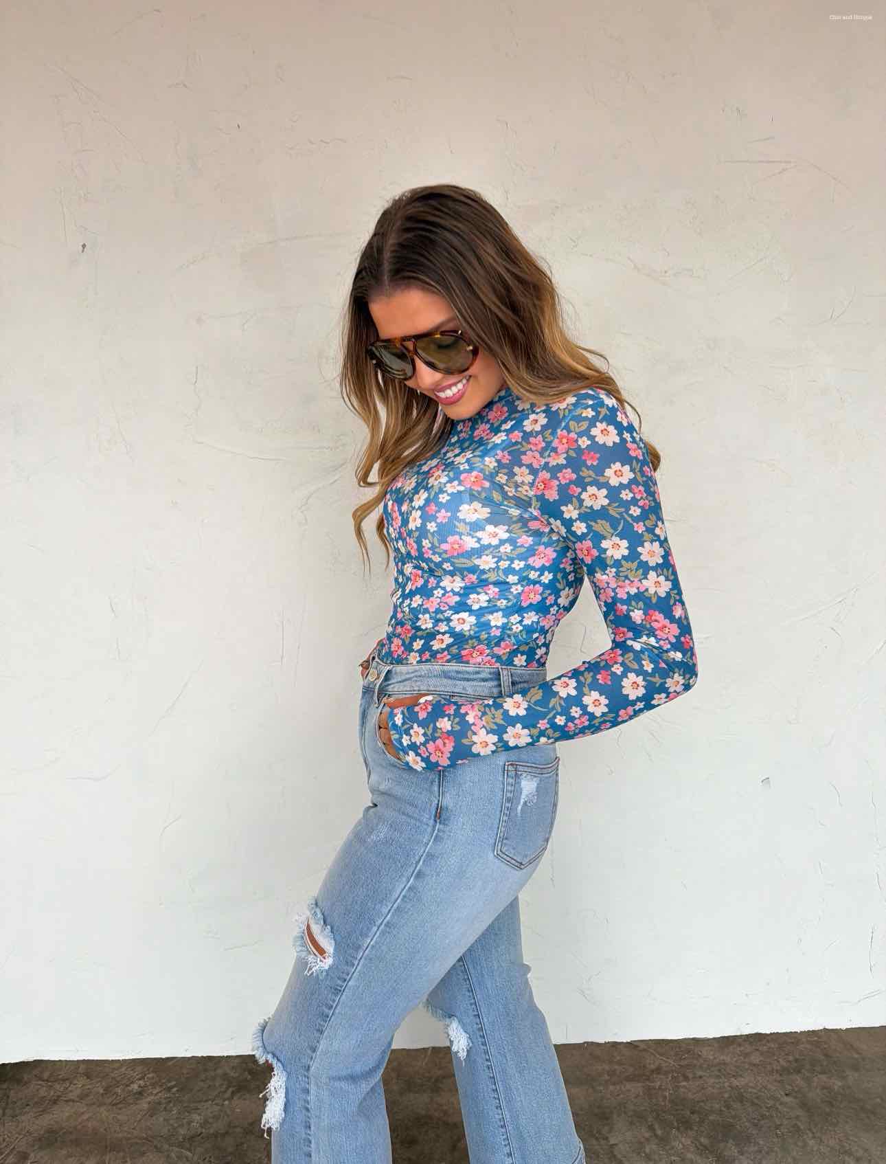 Spring Dress It Up Mesh Long Sleeve Top