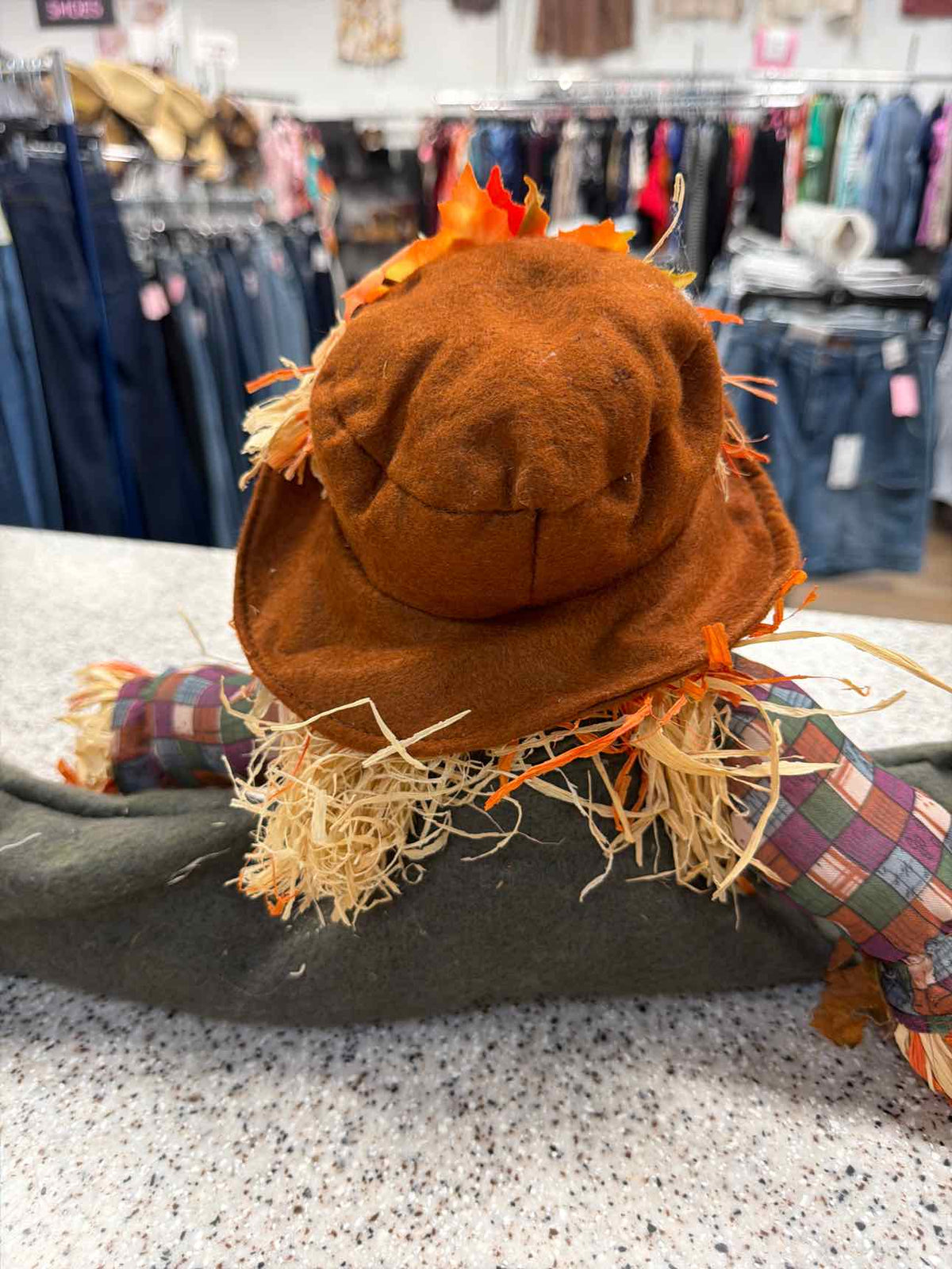 Autumn Harvest Scarecrow Shelf Sitter Fall Household