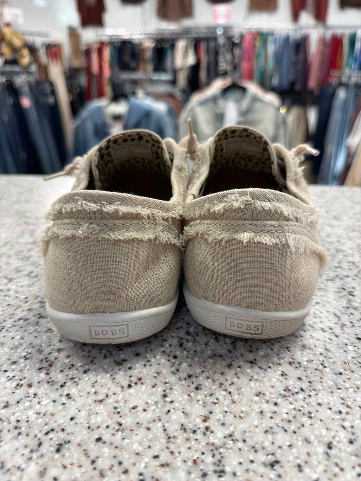 BOBS by Sketchers B Cute Casual Slip-On Beige Sneakers Woman's Size 7 1/2