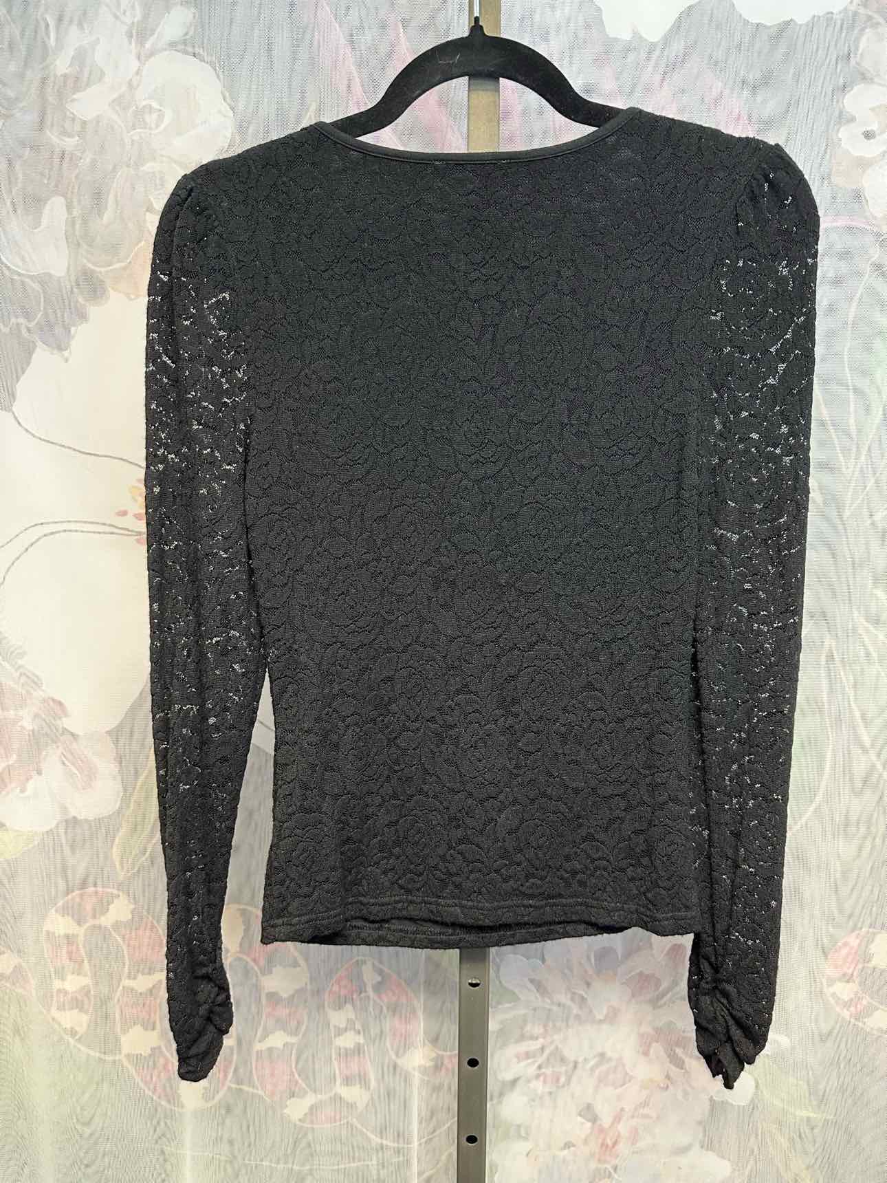 Joe B's Size Small Black Long Sleeve Lace Top