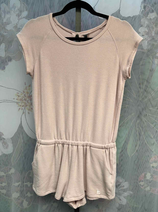 joe's Size Medium Terry Cloth Fabric Pockets Pink Romper