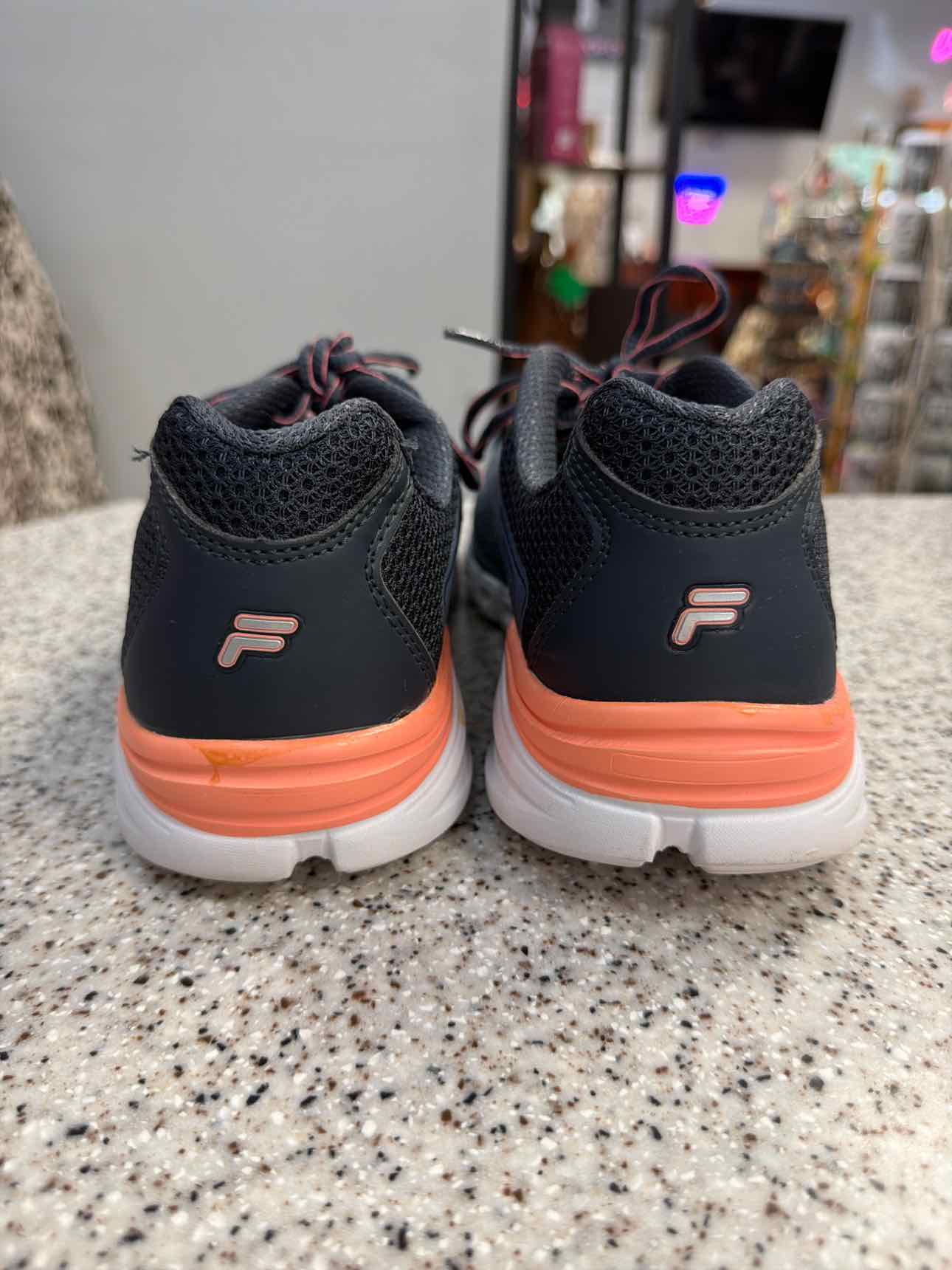 Fila Size 7.5 Exolize Athletic Running Sneakers Gray Orange Sneakers