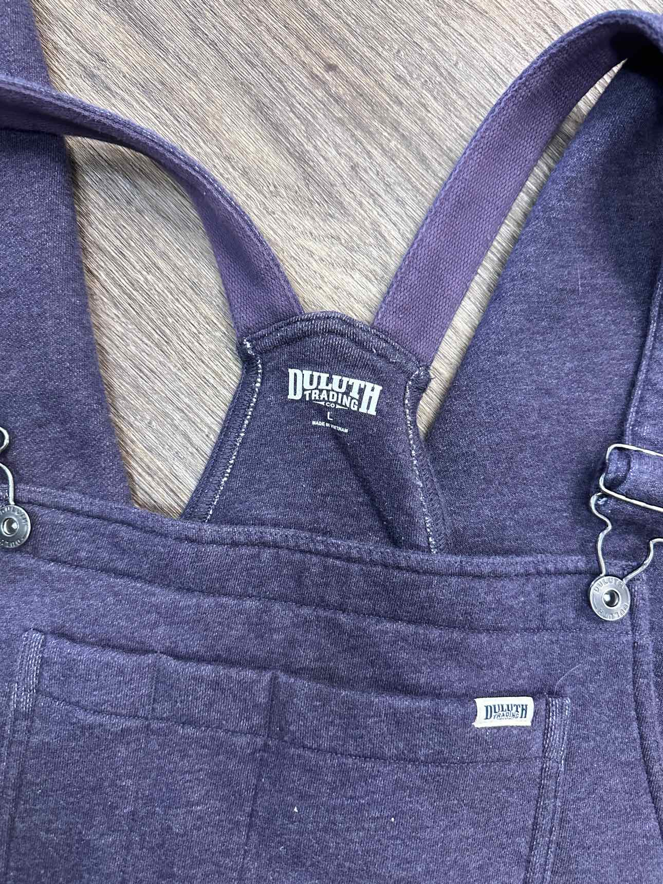 Duluth Trading Co Size Large Purple Fleece Lined Overalls