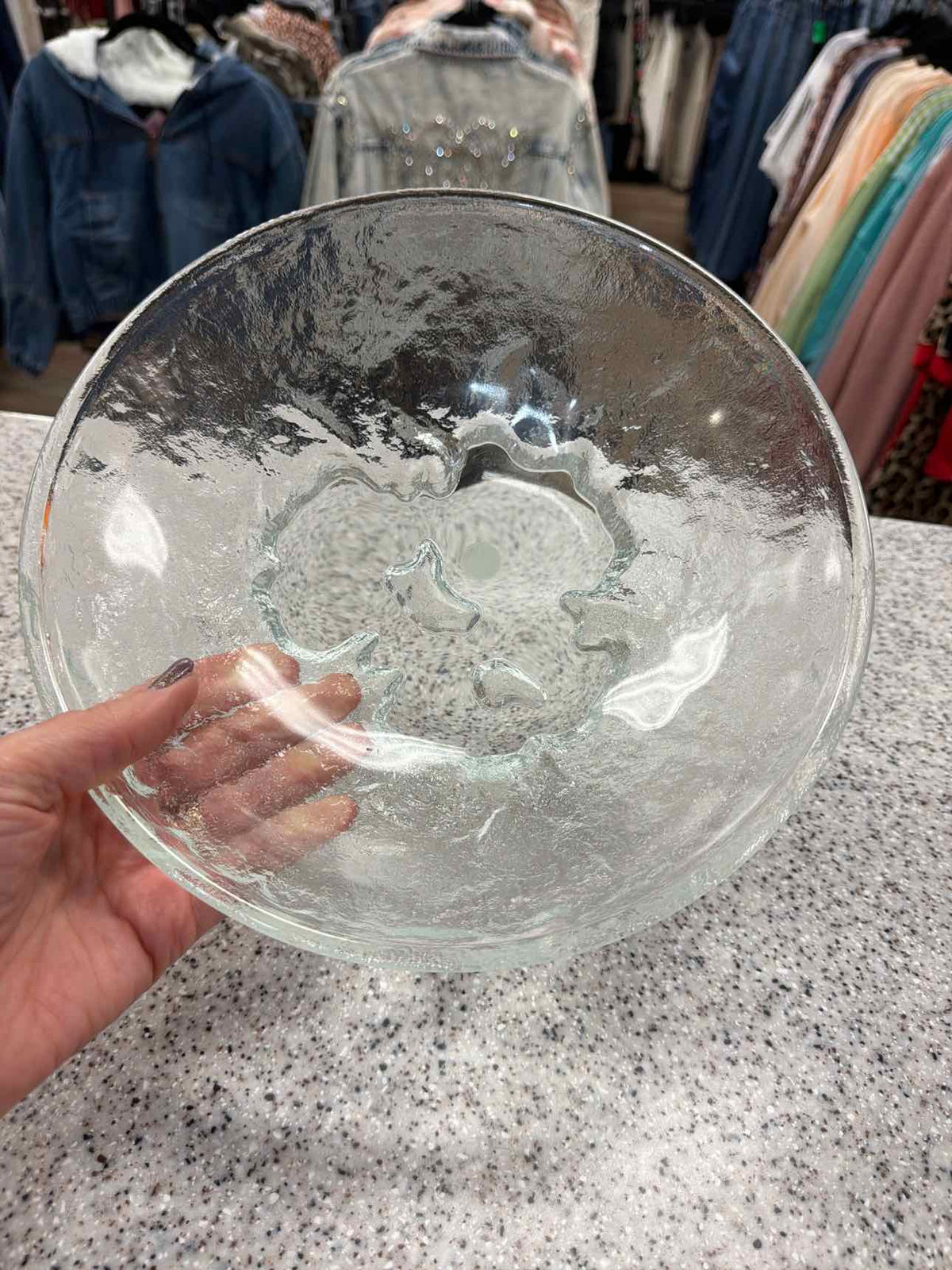 Partylite Vintage Iceburg Geode Crystal Centerpiece Bowl Household