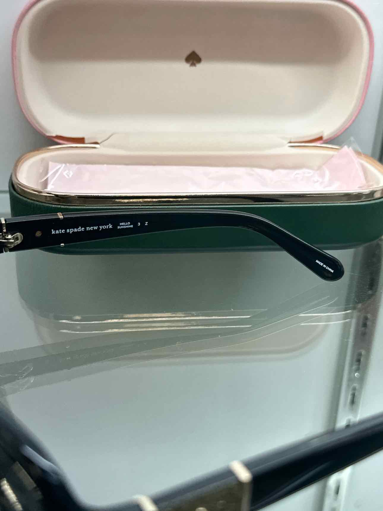 Kate Spade Cheyenne Polarized Black Soft Rectangle Sunglasses NEW