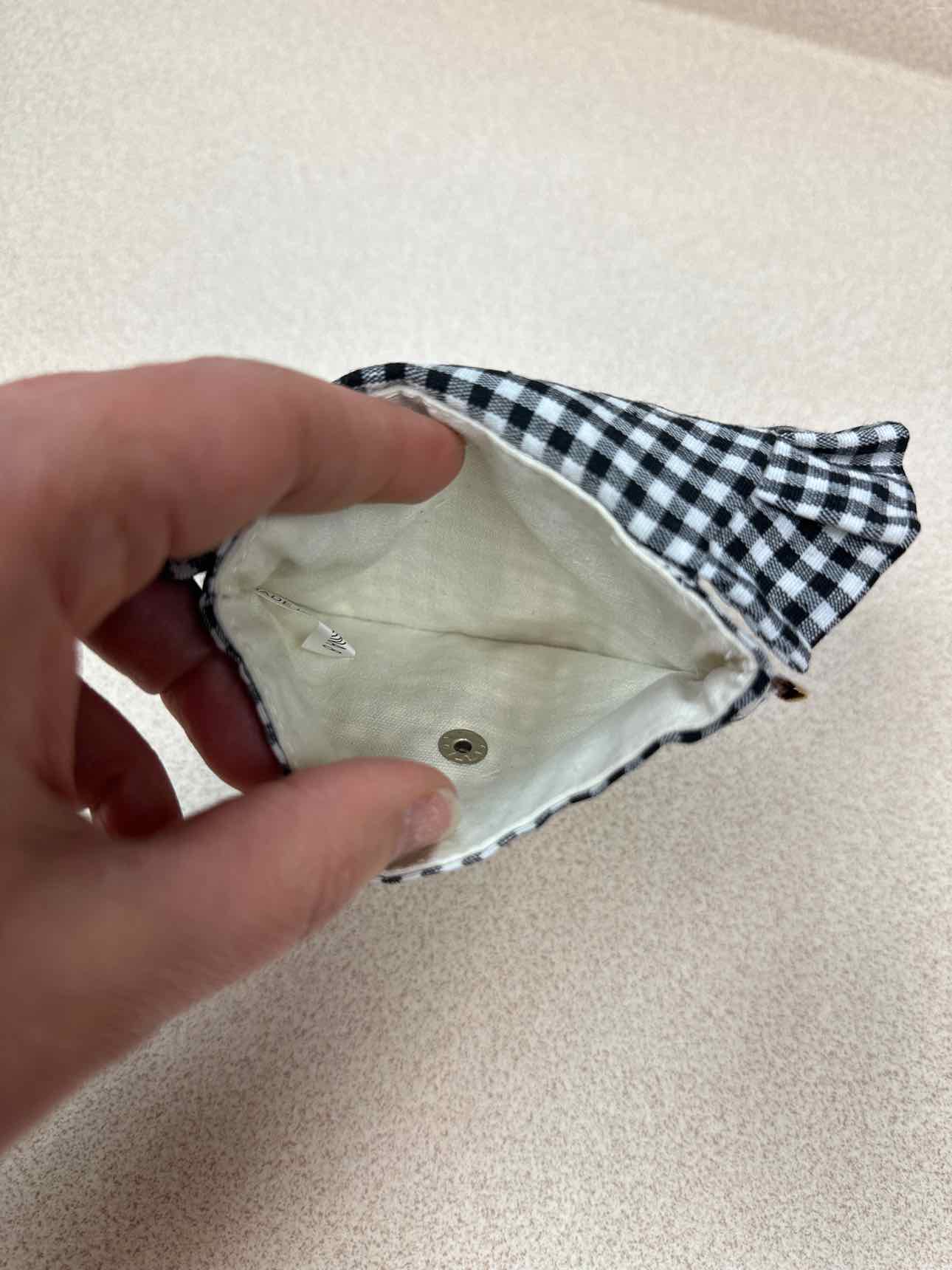 Cotton Snap Coin Pouch in Gingham Print