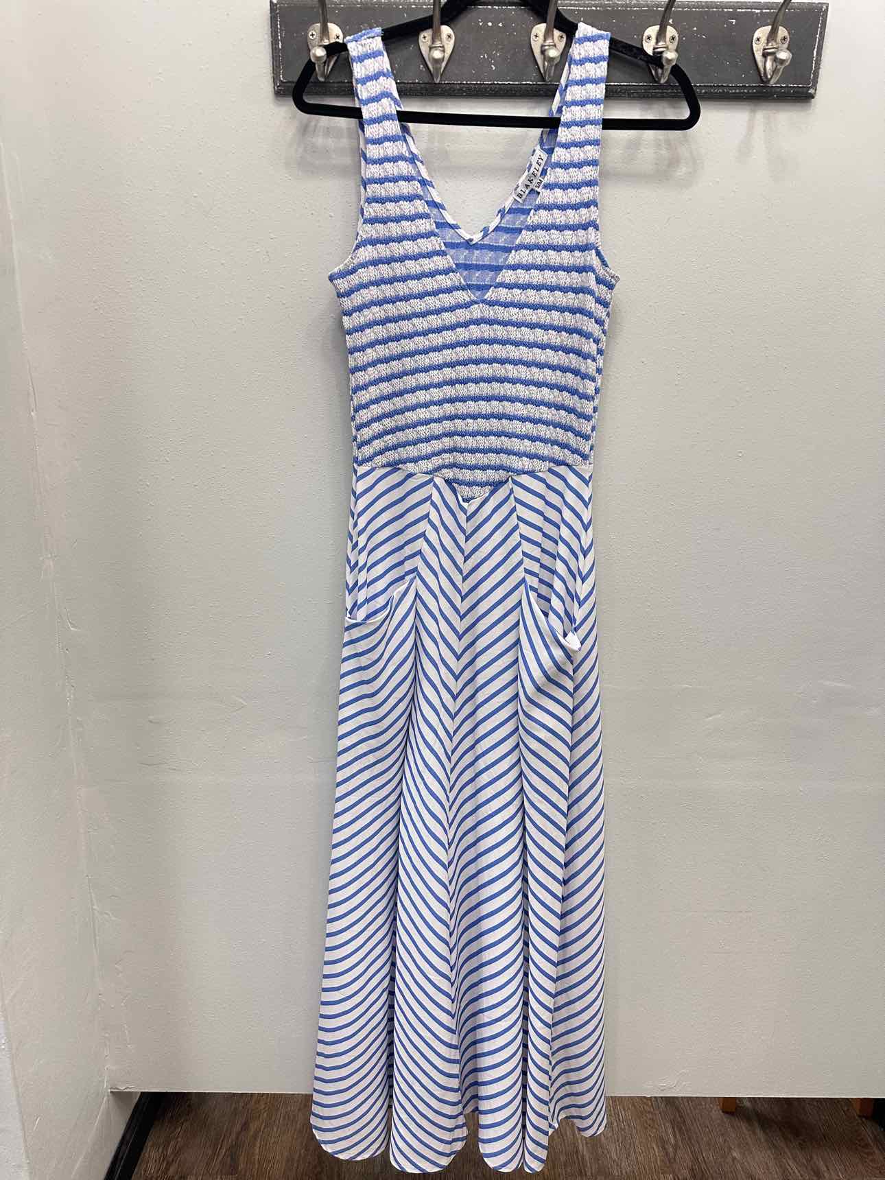 Blakeley Luciana Stripe Maxi Sleeveless Dress with Pockets