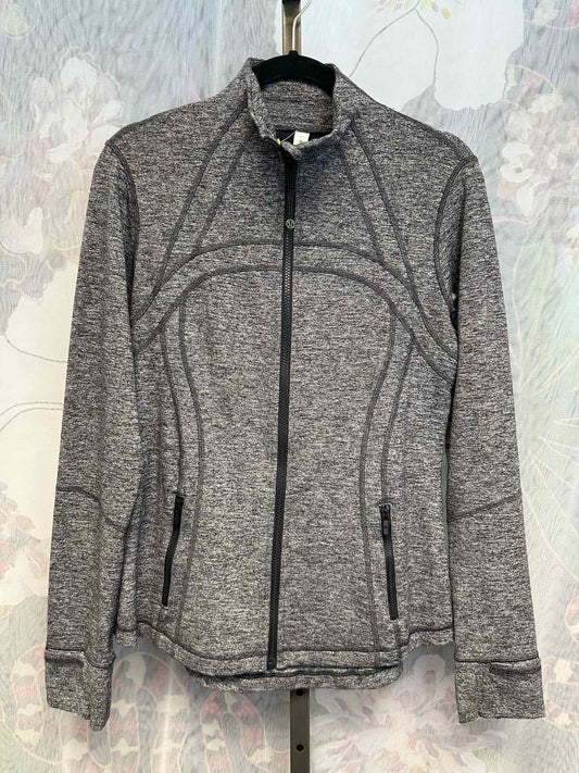 Lululemon 12 Define Jacket Luon Grey Zip Up Heathered Mock Neck Athletics
