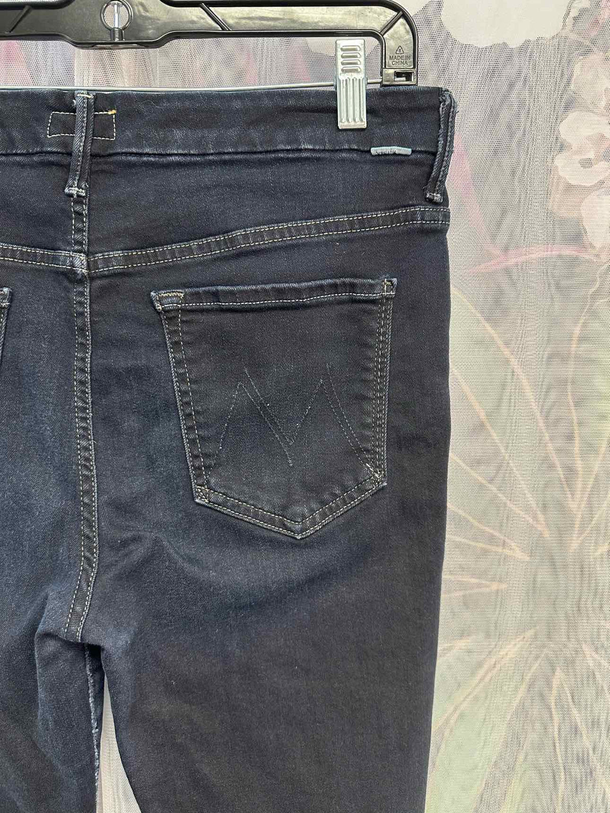 Mother High Waisted Looker Skinny Fit Size 31 Navy Jeans