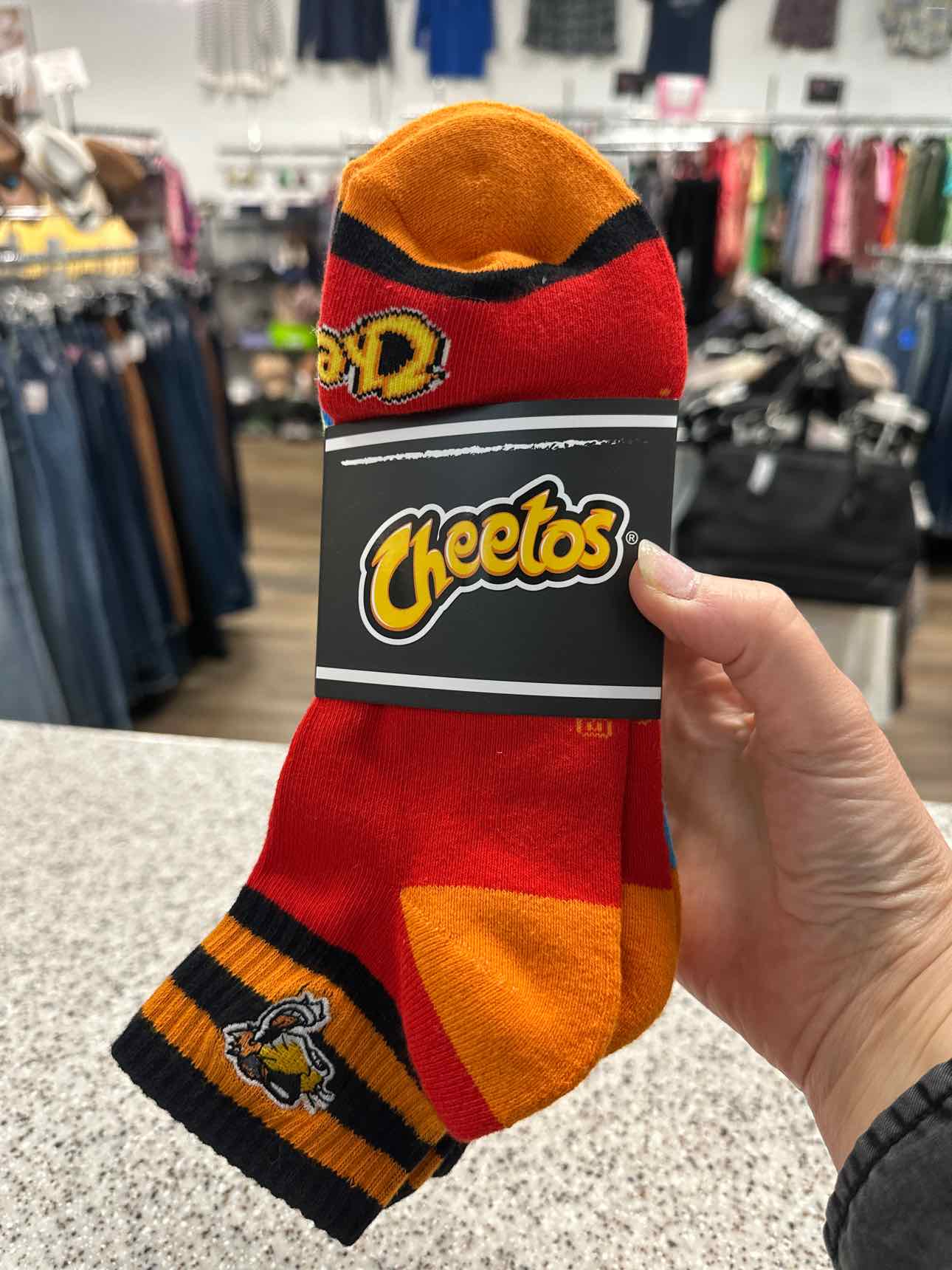 NEW "Cheetos" 4 pack Men's quarter socks