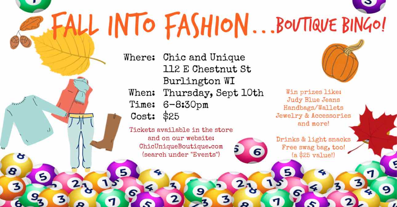 Boutique Bingo Ticket