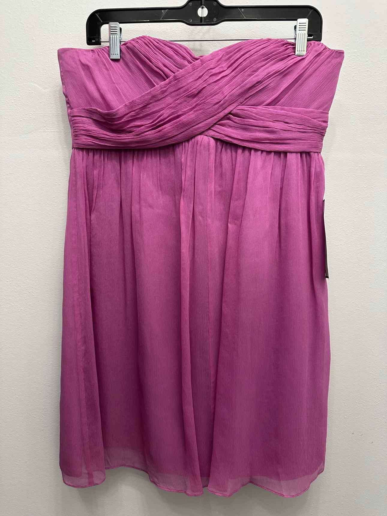 J. Crew NEW NWT Strapless Sweetheart Flowy Pleated Size 12 Fuchsia Dress