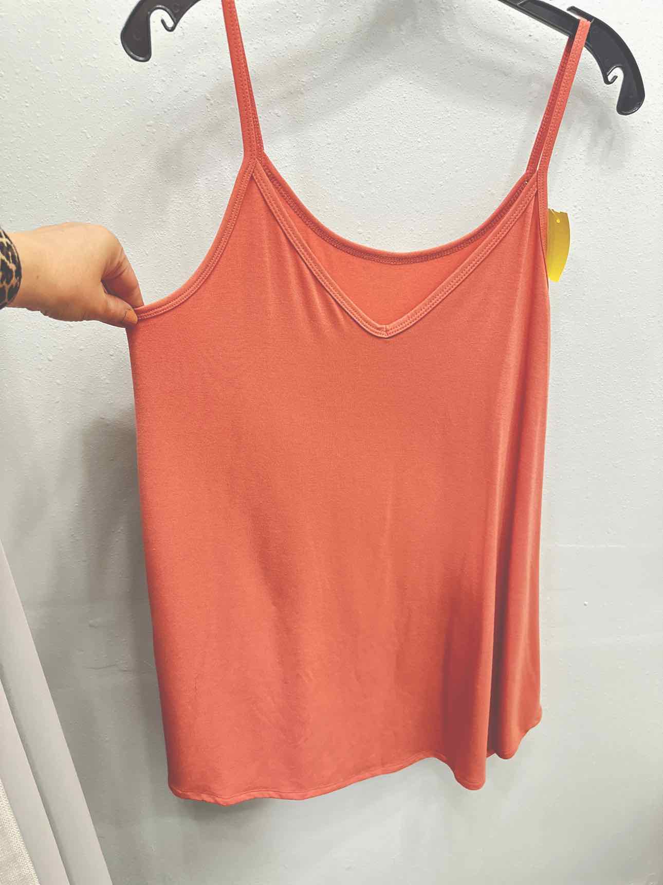 Reversible Vneck Scoop Tank Top by Zenana Size XL Dusty Pink