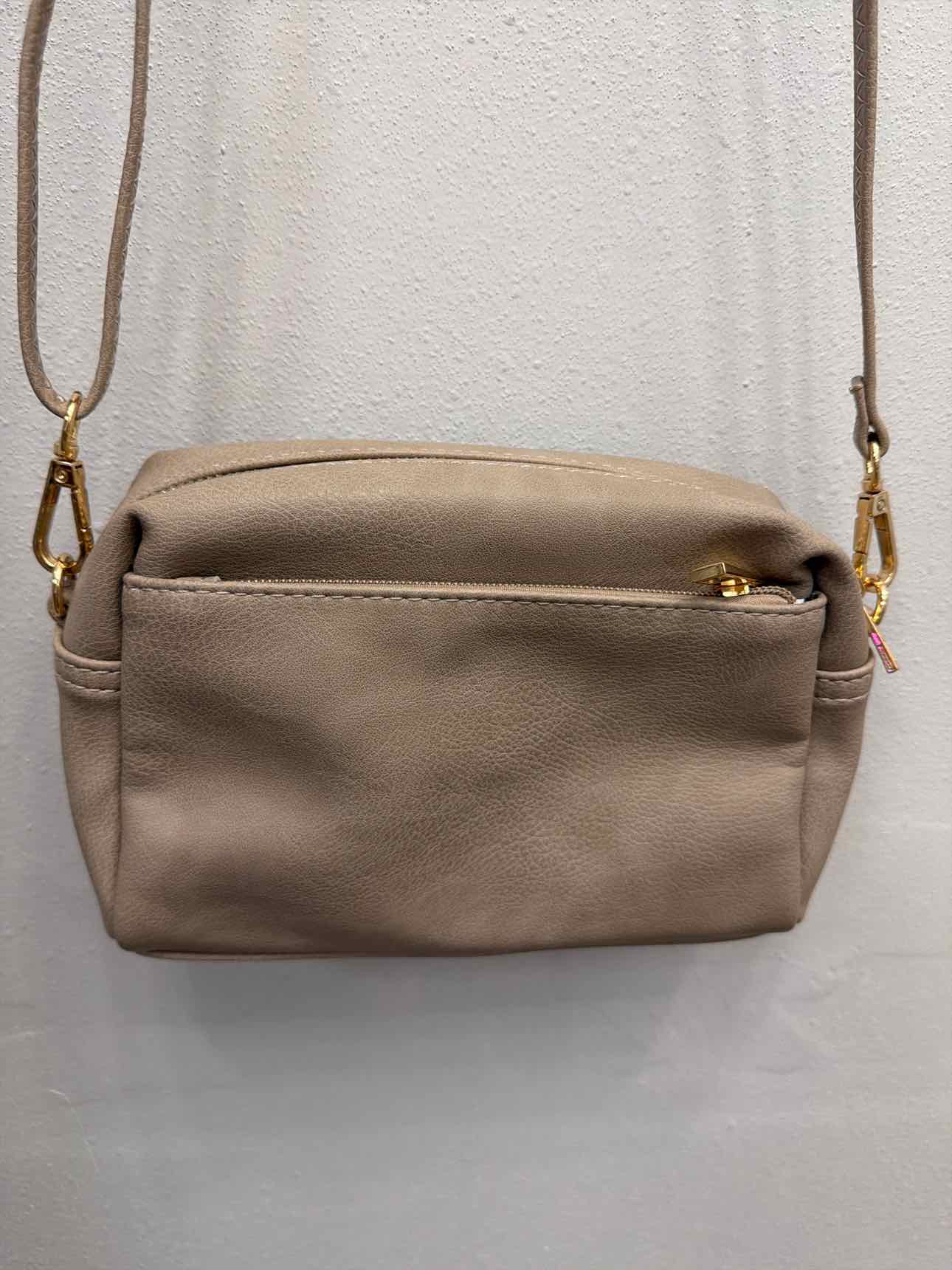 Fashion Puzzle NEW faux leather crossbody Tan Handbags