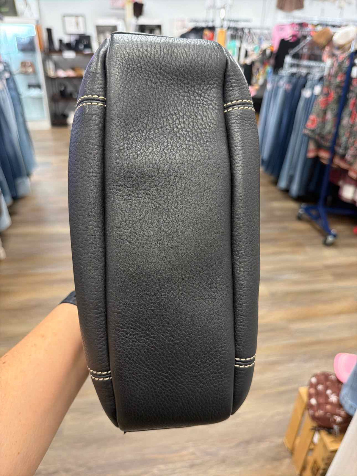 Dooney & Bourke Black Pebbled Leather Shoulder Bag
